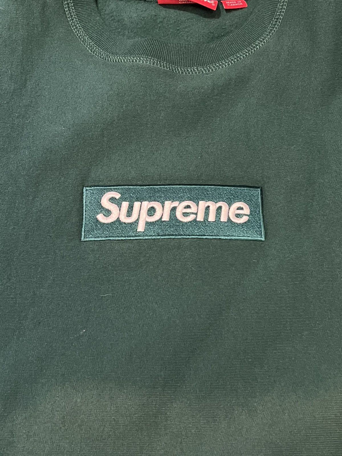 Supreme Supreme box logo crewneck sweatshirt forest green | Grailed