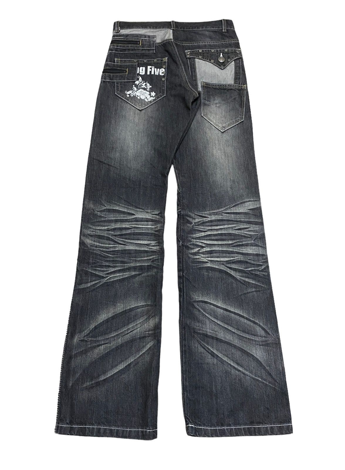 Japanese Brand × Le Grande Bleu (L.G.B.) Rare Design Vintage Japanese Brand Paddling Jeans 2000s Size US 29 - 2 Thumbnail