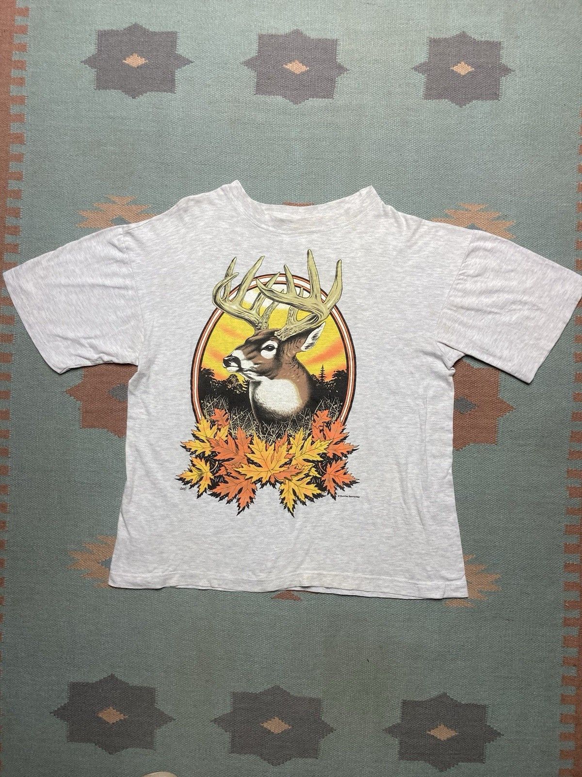 Vintage Vtg graphic t shirt deer buck animal hunting nature te large Size US L / EU 52-54 / 3 - 1 Thumbnail