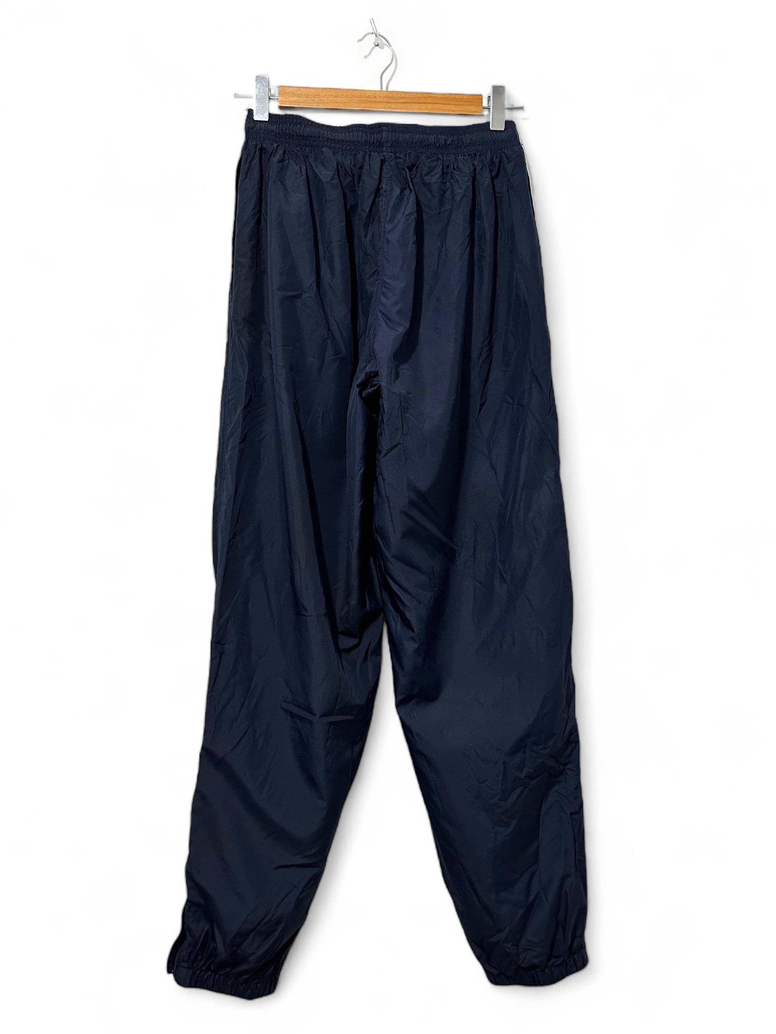 Nike × Vintage Vintage Nike Nylon Track Pants Blue Ukranian Swoosh (M) Size US 32 / EU 48 - 4 Thumbnail