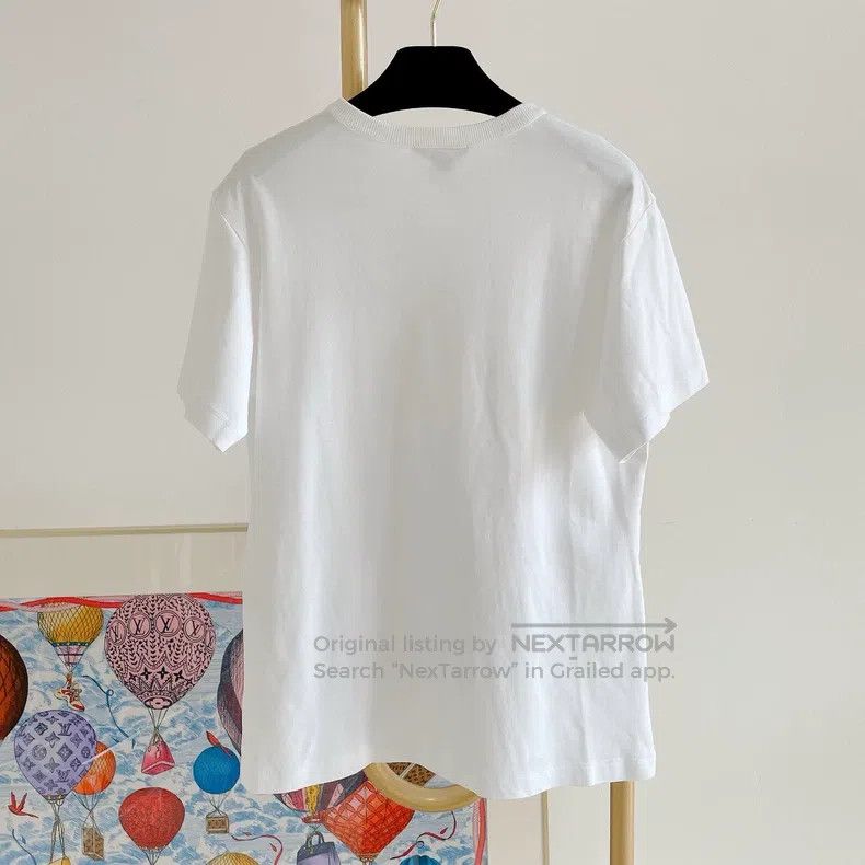 Louis Vuitton Louis Vuitton White leather logo T-shirt Size US M / EU 48-50 / 2 - 2 Thumbnail