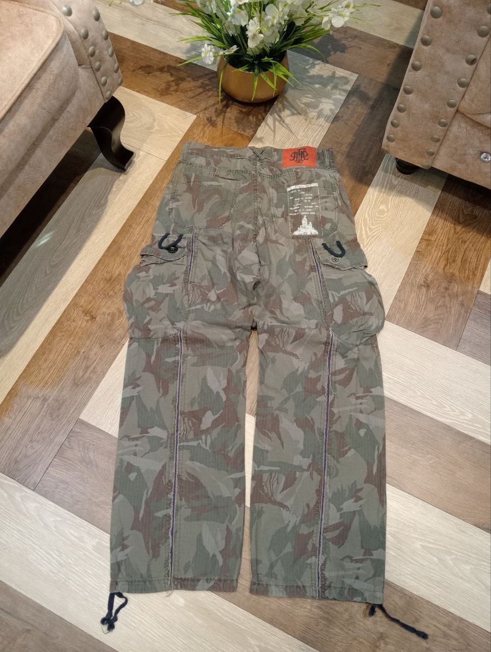 PPFM VINTAGE PPFM JAPAN CAMO PARACHUTE CARGO PANTS Size US 29 - 12 Thumbnail