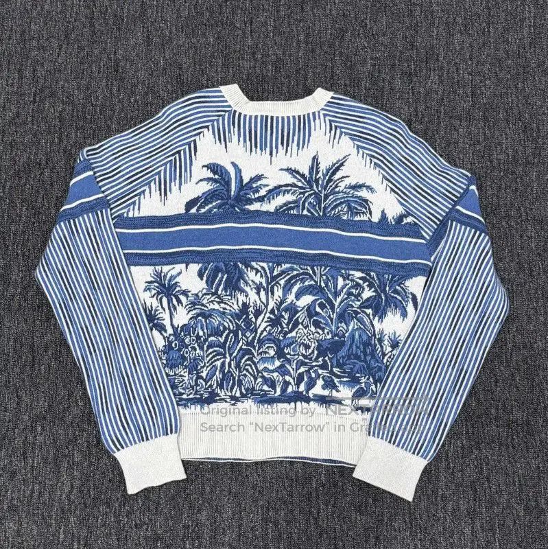 Other Dior Blue Cashmere Printed Long Sleeve Sweater . Size M / US 6-8 / IT 42-44 - 1 Thumbnail