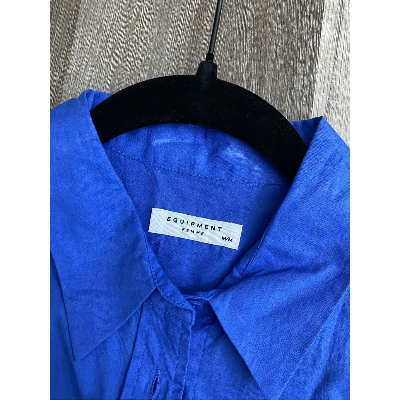 Equipment Slim Signature Sleeveless Top In Amparo Blue Size
