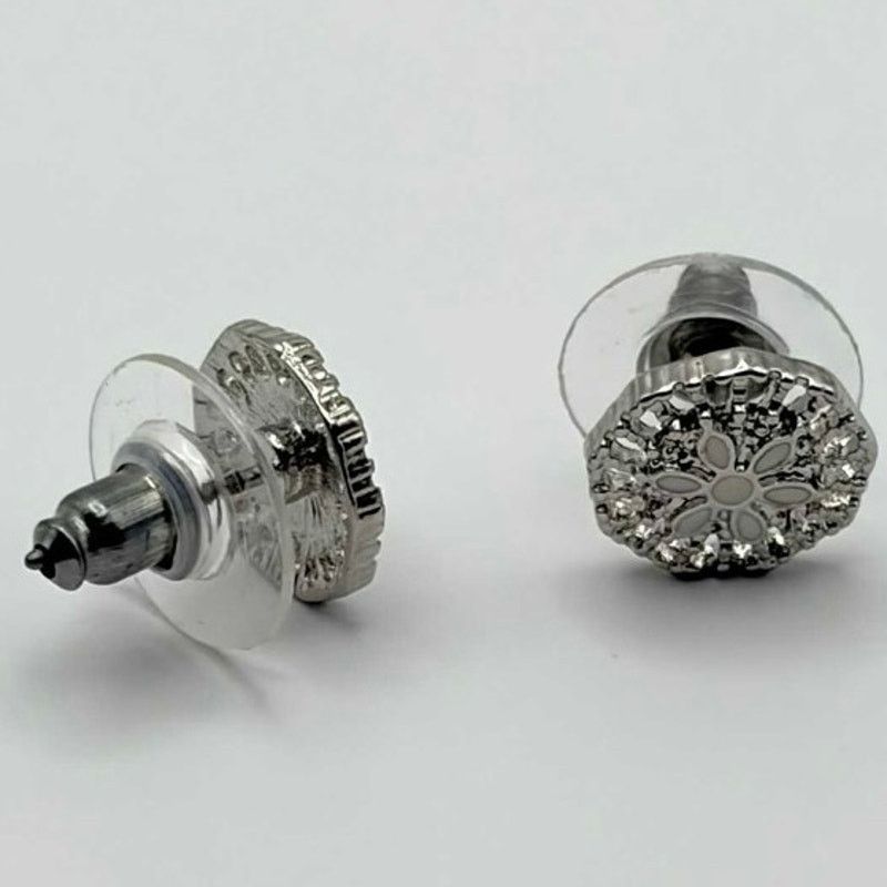 Other Silver Floral Vanity Earring Size ONE SIZE - 3 Thumbnail