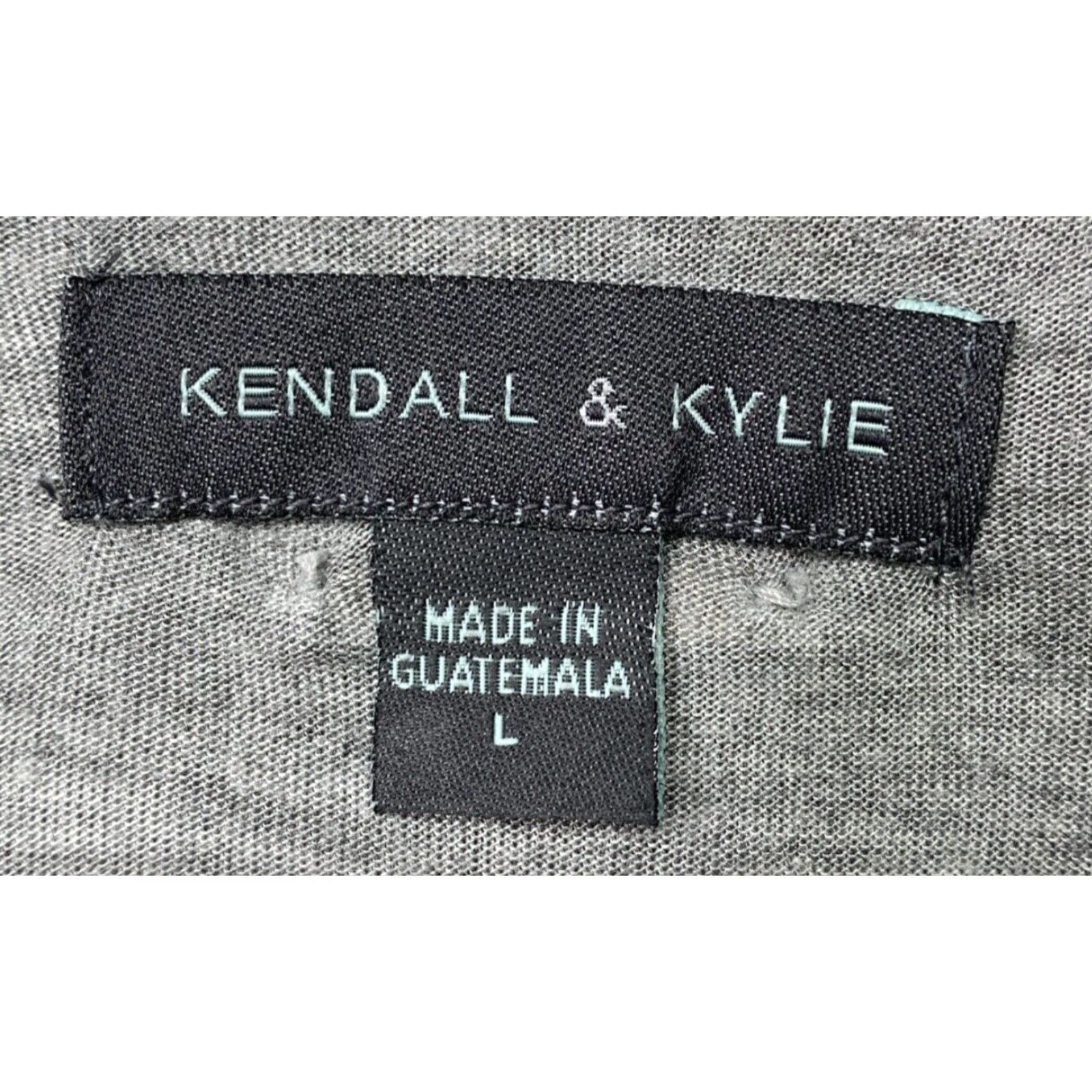 Vintage NEW Kendall & Kylie Cropped T-Shirt Jr. Misses Large Lt Gray Lightweight NWOT Womens/Men? Size L / US 10 / IT 46 - 7 Thumbnail