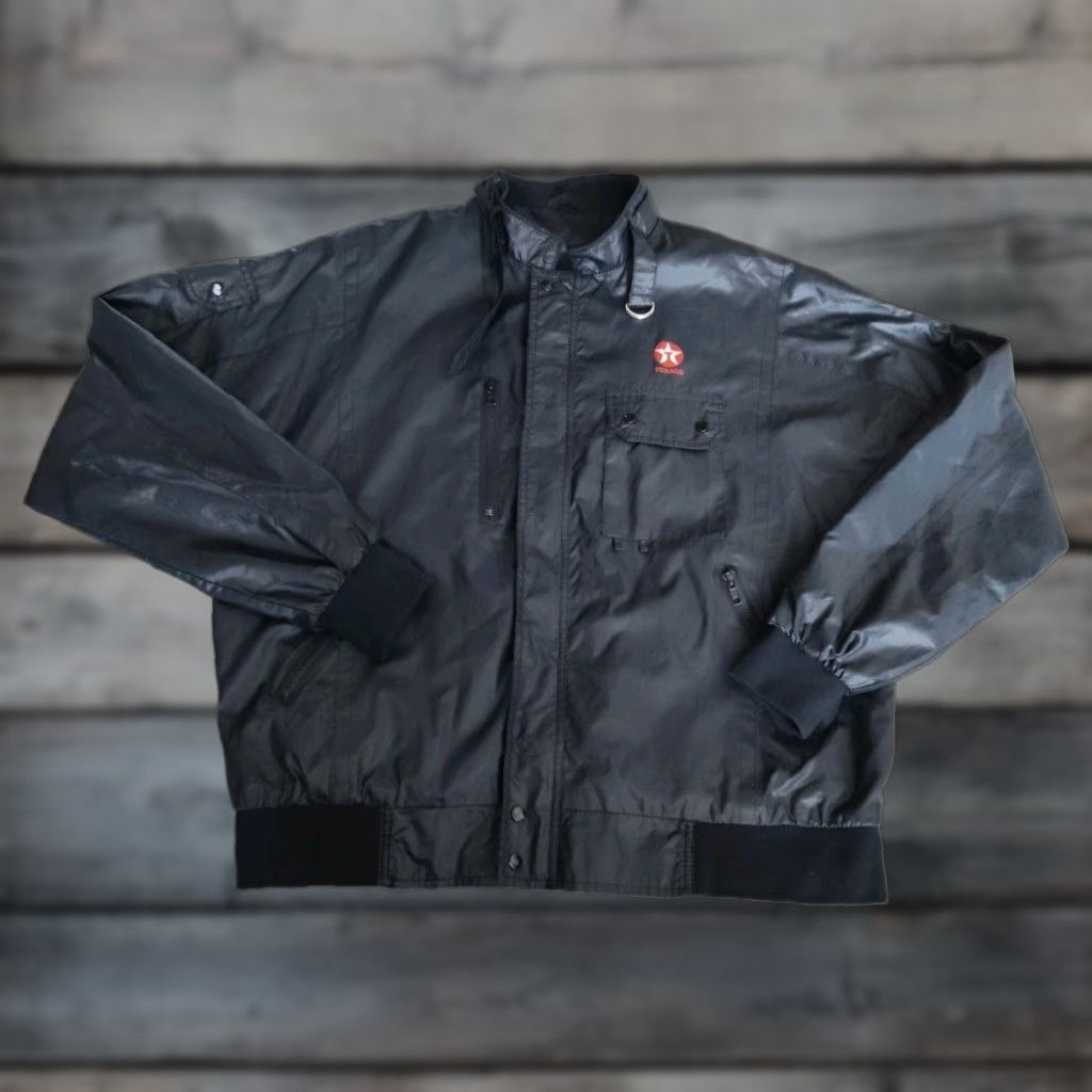 Vintage Vintage Upstream Racing Jacket Texaco Oil Black Sz XL Satin Size US XL / EU 56 / 4 - 1 Thumbnail