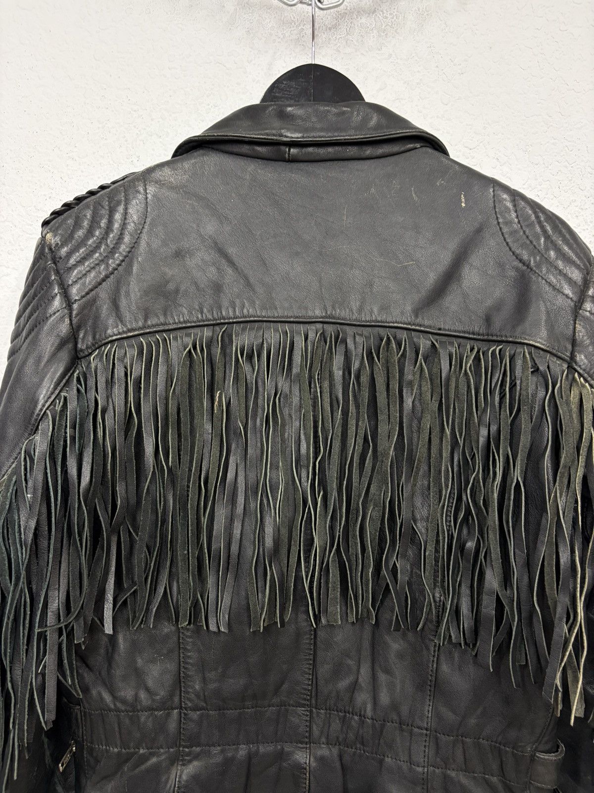 Hedi Slimane VTG Distressed Black Leather Biker Jacket Rick Owens Vibe Size US S / EU 44-46 / 1 - 19 Thumbnail