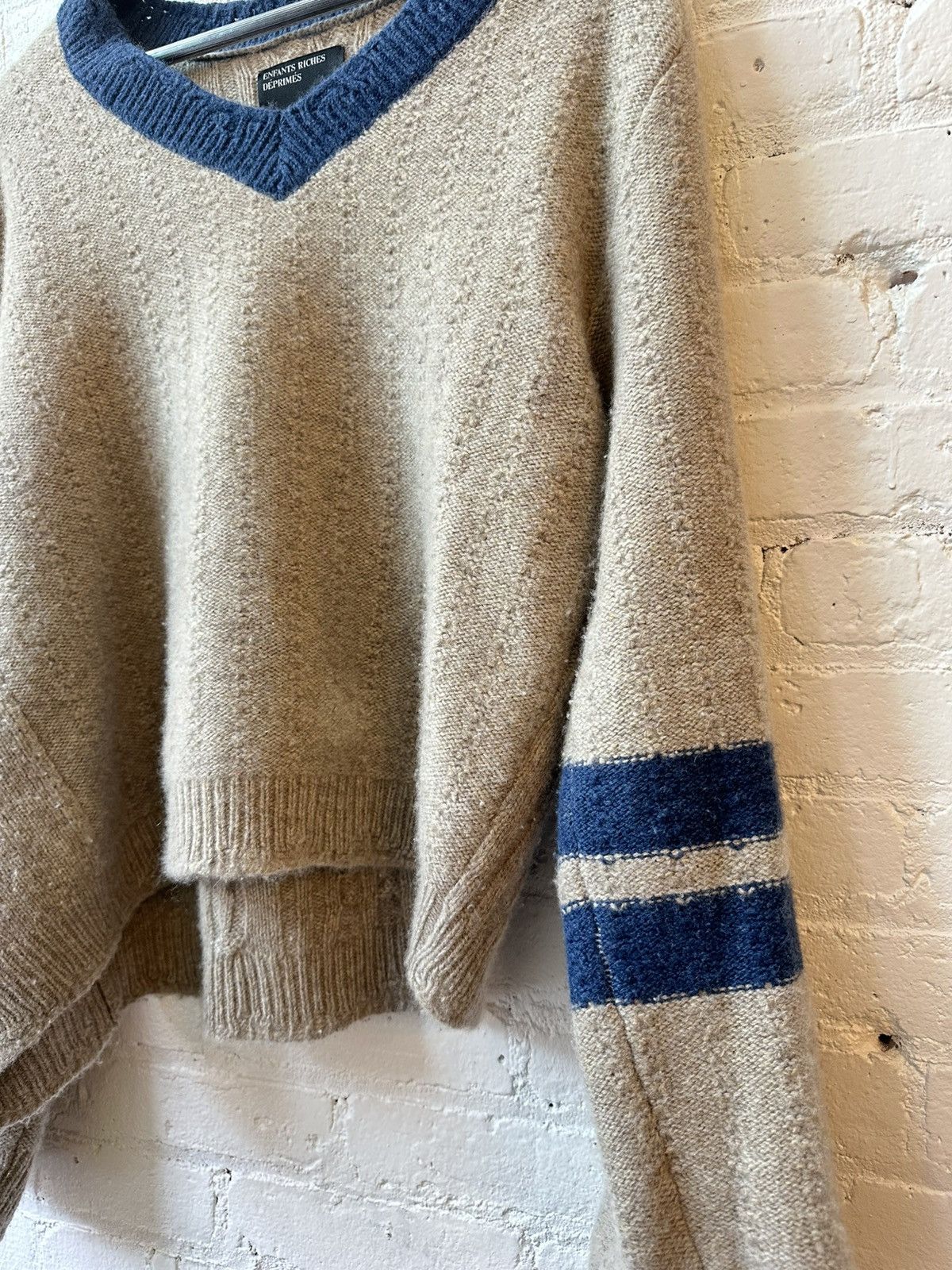 Enfants Riches Deprimes ERD DISTRESSED ASYMMETRICAL CASHMERE SWEATER Size US M / EU 48-50 / 2 - 2 Thumbnail