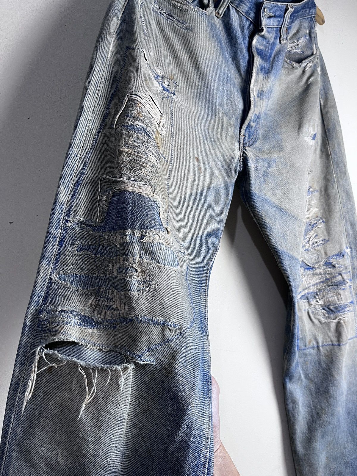 Levi's RARE LEVIS 66 501 SELVEDGE DISTRESSED 60/70s Size US 34 / EU 50 - 3 Thumbnail