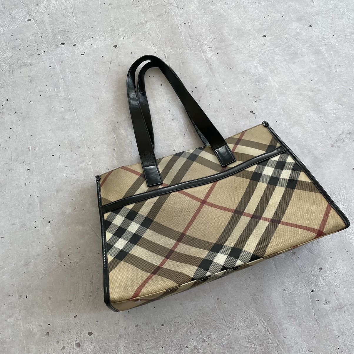 Burberry × Vintage RARE Burberry monogram handle bag y2k Size ONE SIZE - 5 Thumbnail