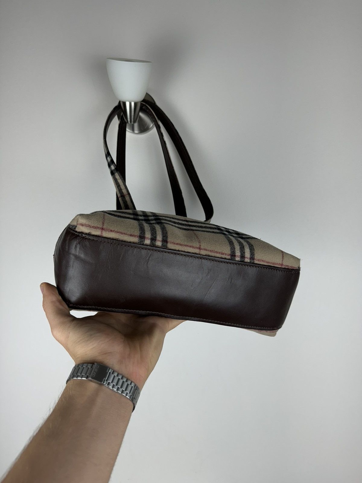 Burberry Vintage wool shoulder bag Burberry Nova Check original item Size ONE SIZE - 4 Thumbnail