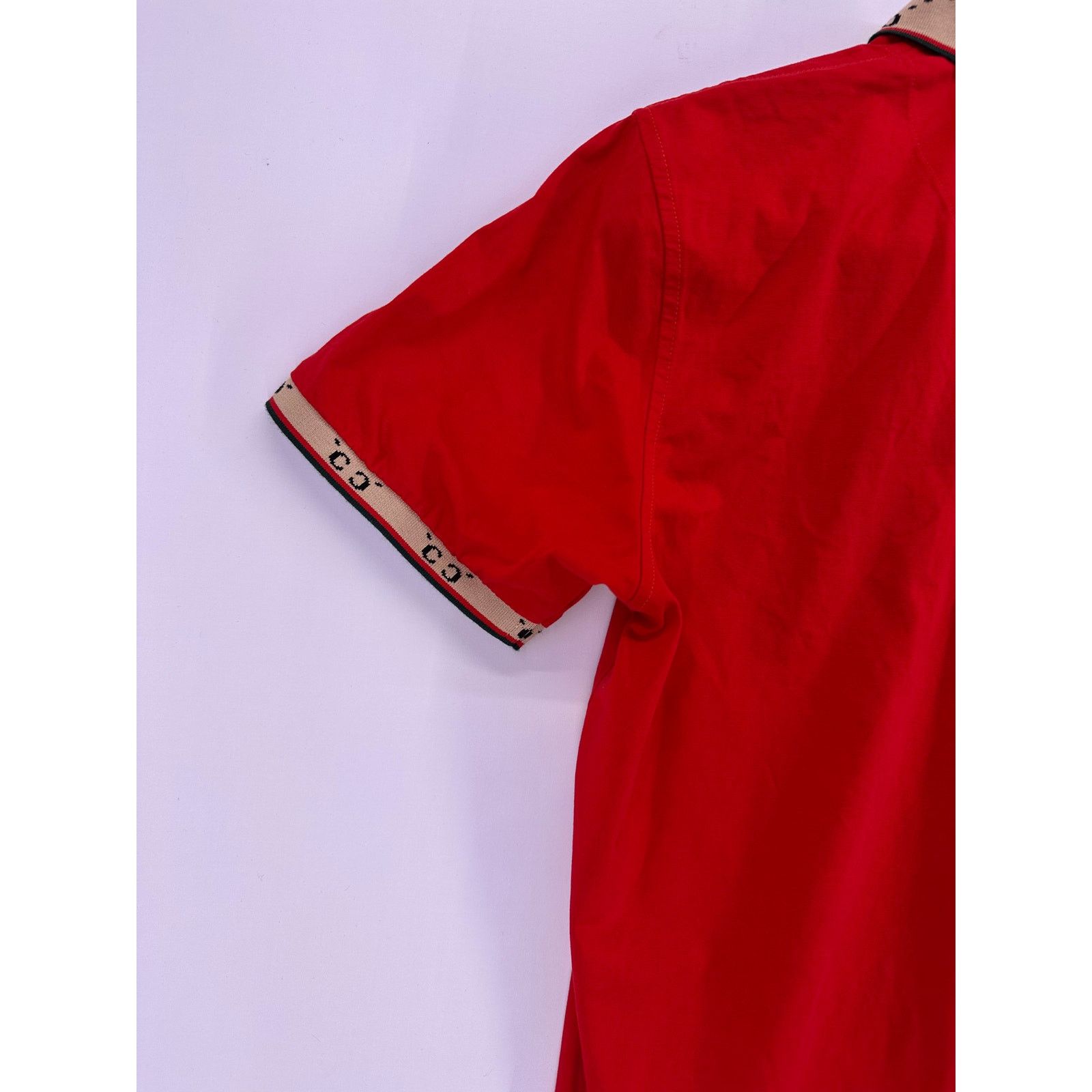 & Other Stories Pavini Red Polo With Brown CC Accents Size Medium Size US M / EU 48-50 / 2 - 13 Thumbnail
