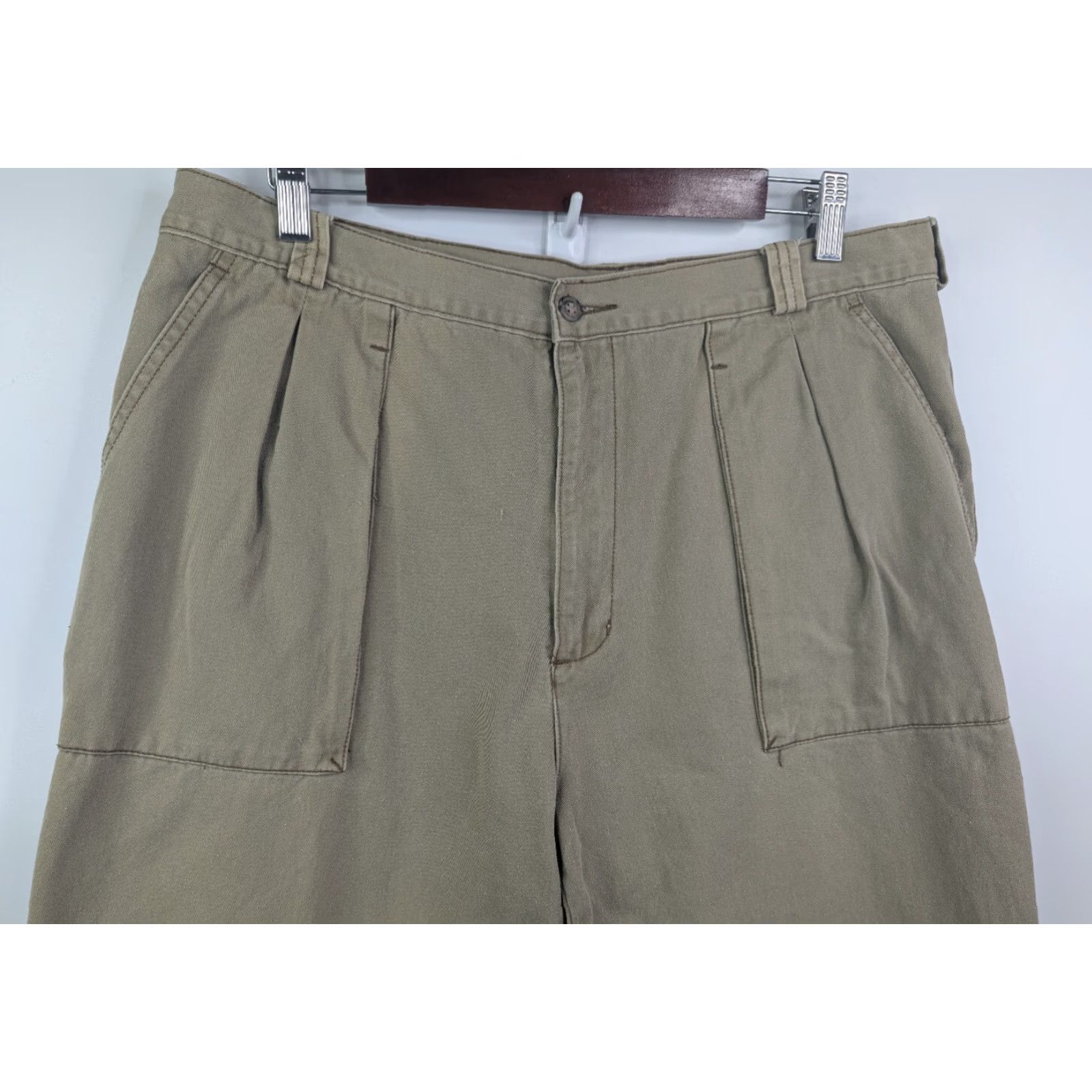 Gap VINTAGE Gap Pants Mens 36x32 Khaki Beige Chino Trousers 80s 90s Classic Fit Size US 36 / EU 52 - 2 Thumbnail