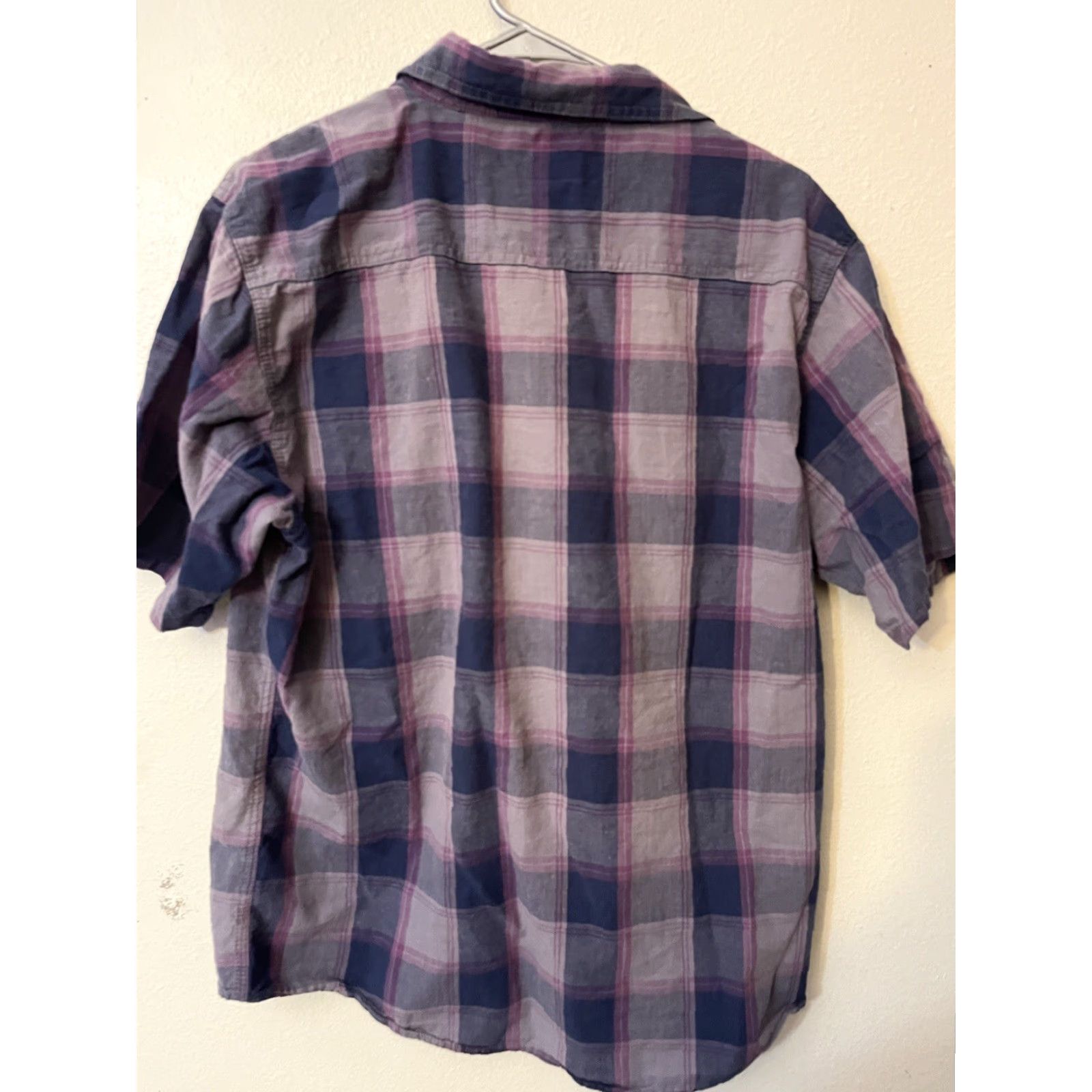 Dickies Dickies Men’s Short Sleeve Western Shirt Large Purple Plaid Button-Up Casual Cotton, Regular Fit, Pockets, Western Theme, Size L, Men Size US L / EU 52-54 / 3 - 3 Thumbnail
