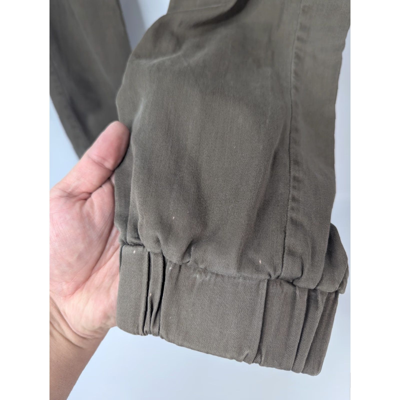 Anthropologie Cloth & Stone Pants Women's XS Olive Green Tencel Lyocell Cotton Blend Spandex Jogger Size 26" / US 2 / IT 38 - 3 Thumbnail