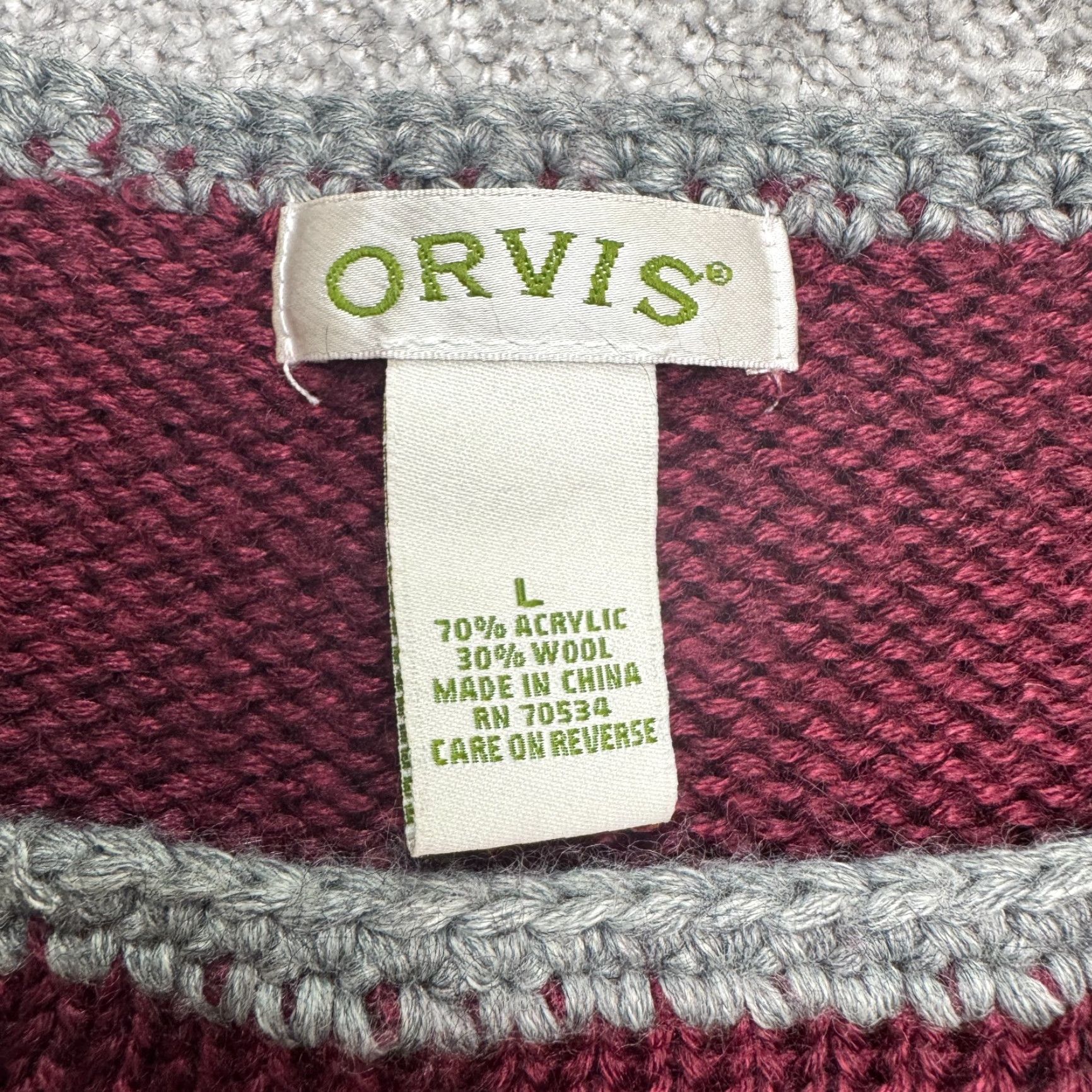 Orvis Vintage Orvis Wool Acrylic Pullover Sweater Women Large Red Holiday Christmas Fall Winter Size L / US 10 / IT 46 - 7 Thumbnail
