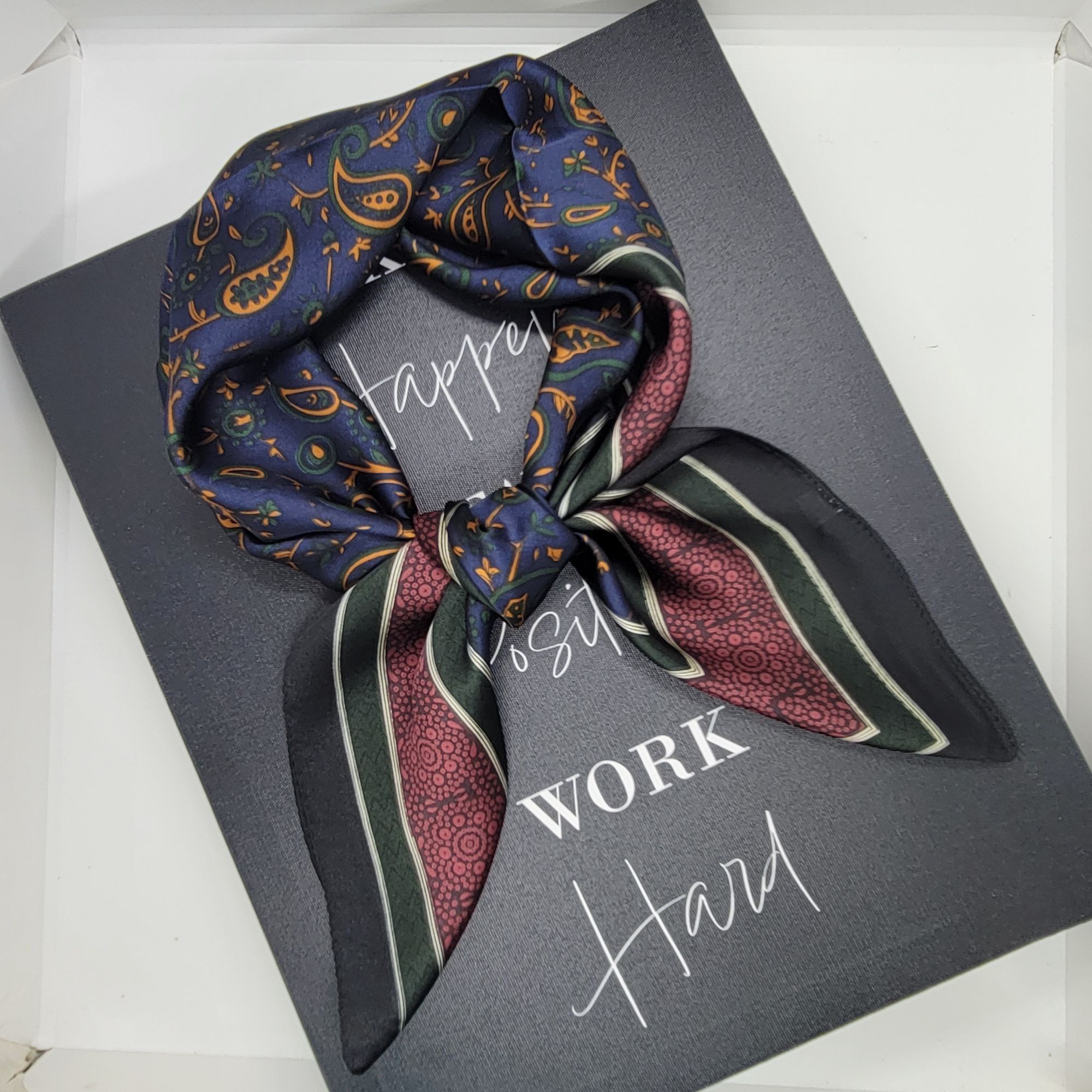 Other New Indu Printing Style Elegant Women Scarf Bandana Dark Blu Size ONE SIZE - 1 Thumbnail