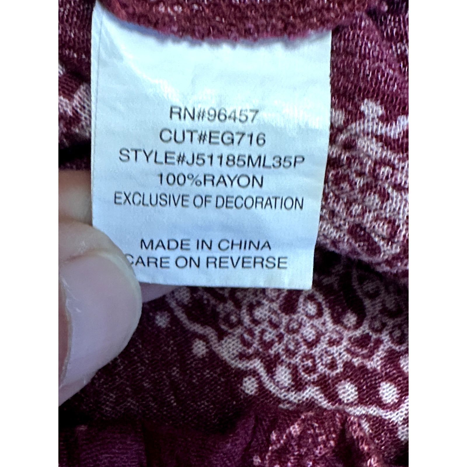 Other LUQ Halter Adjustable Straps Geometric Breathable Burgundy S Size S / US 4 / IT 40 - 9 Thumbnail