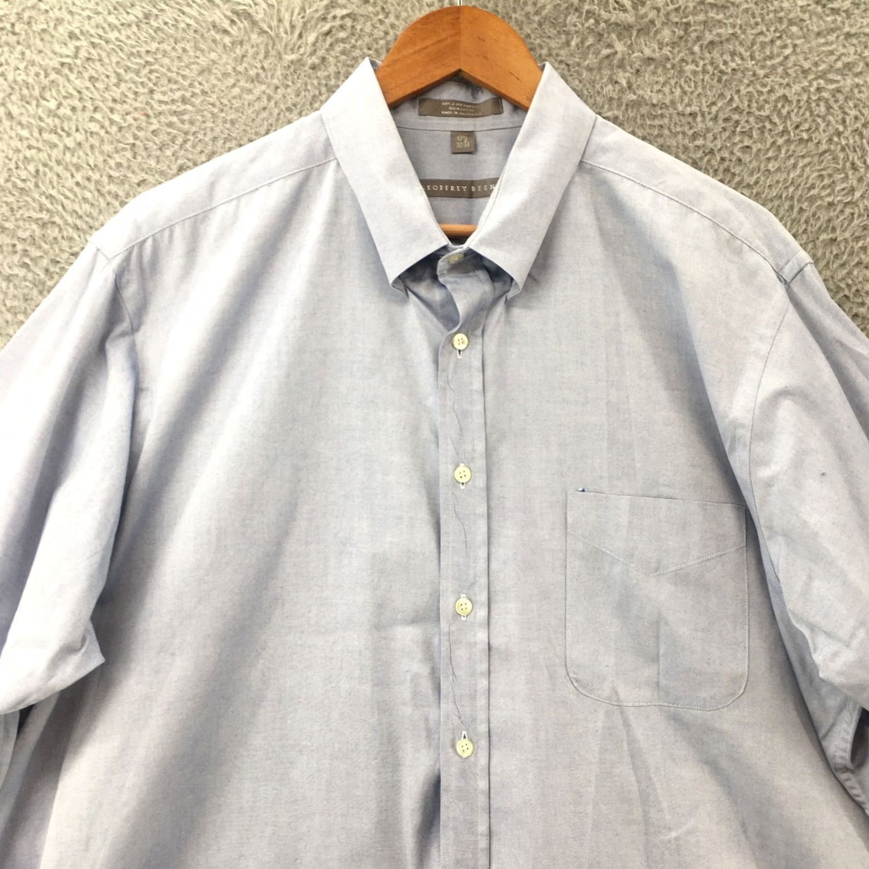 Geoffrey Beene Geoffrey Beene Shirt Mens 32/33 90s Blue Long Sleeve Button Up Zip? Size US XS / EU 42 / 0 - 2 Thumbnail