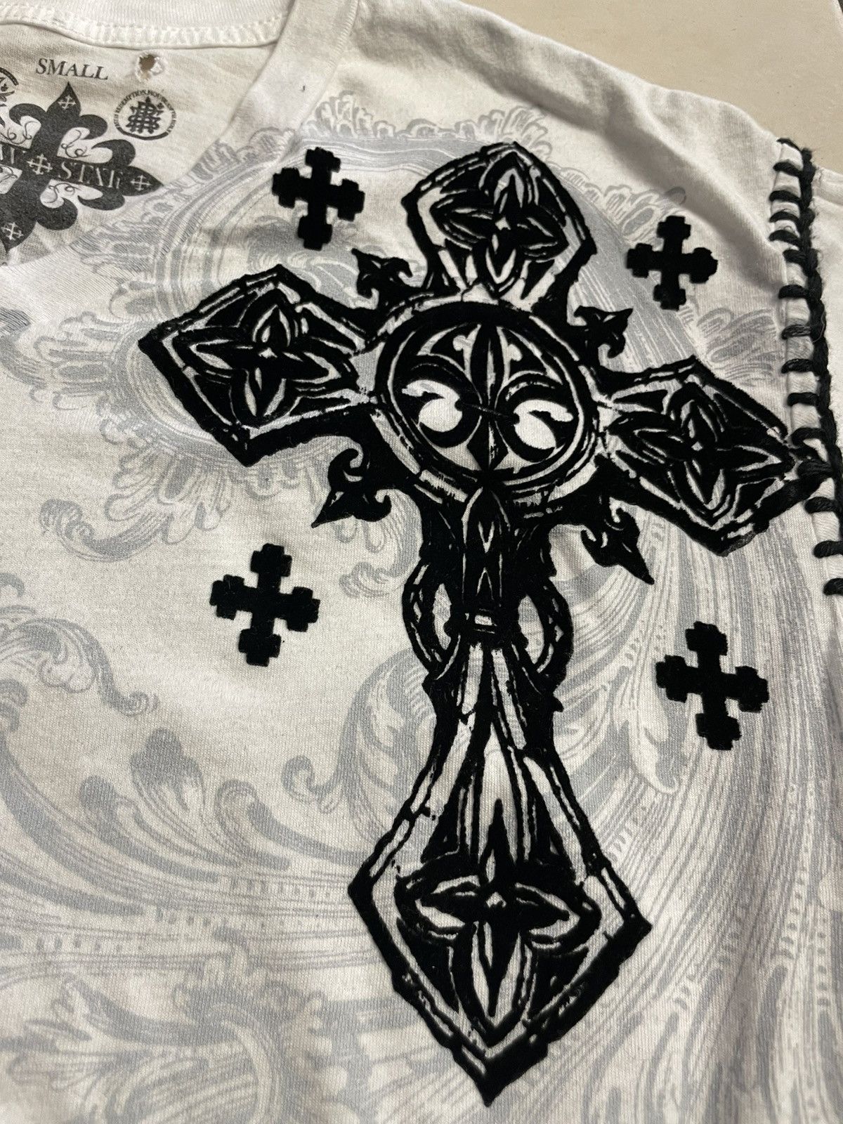 Affliction × Raw State × Vintage Vintage Y2K Raw State Cross Tee