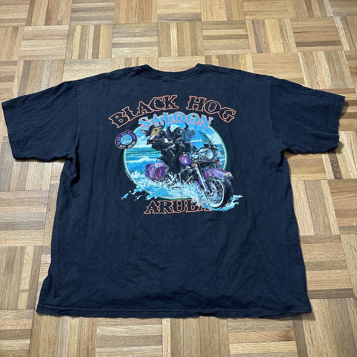 Gildan Vintage Black Hog Saloon tee Size US XL / EU 56 / 4 - 1 Thumbnail