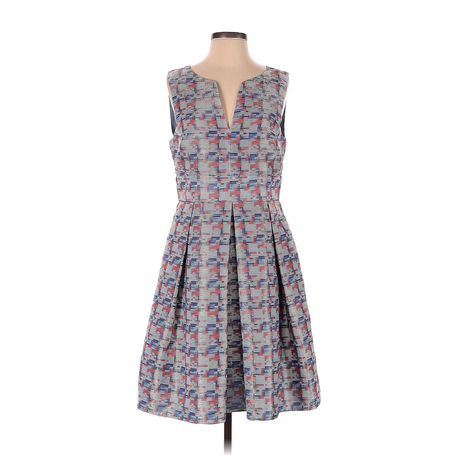 Armani Collezioni houndstooth tweed sleeveless sz 6 red white blue dress Size M / US 6-8 / IT 42-44 - 1 Thumbnail