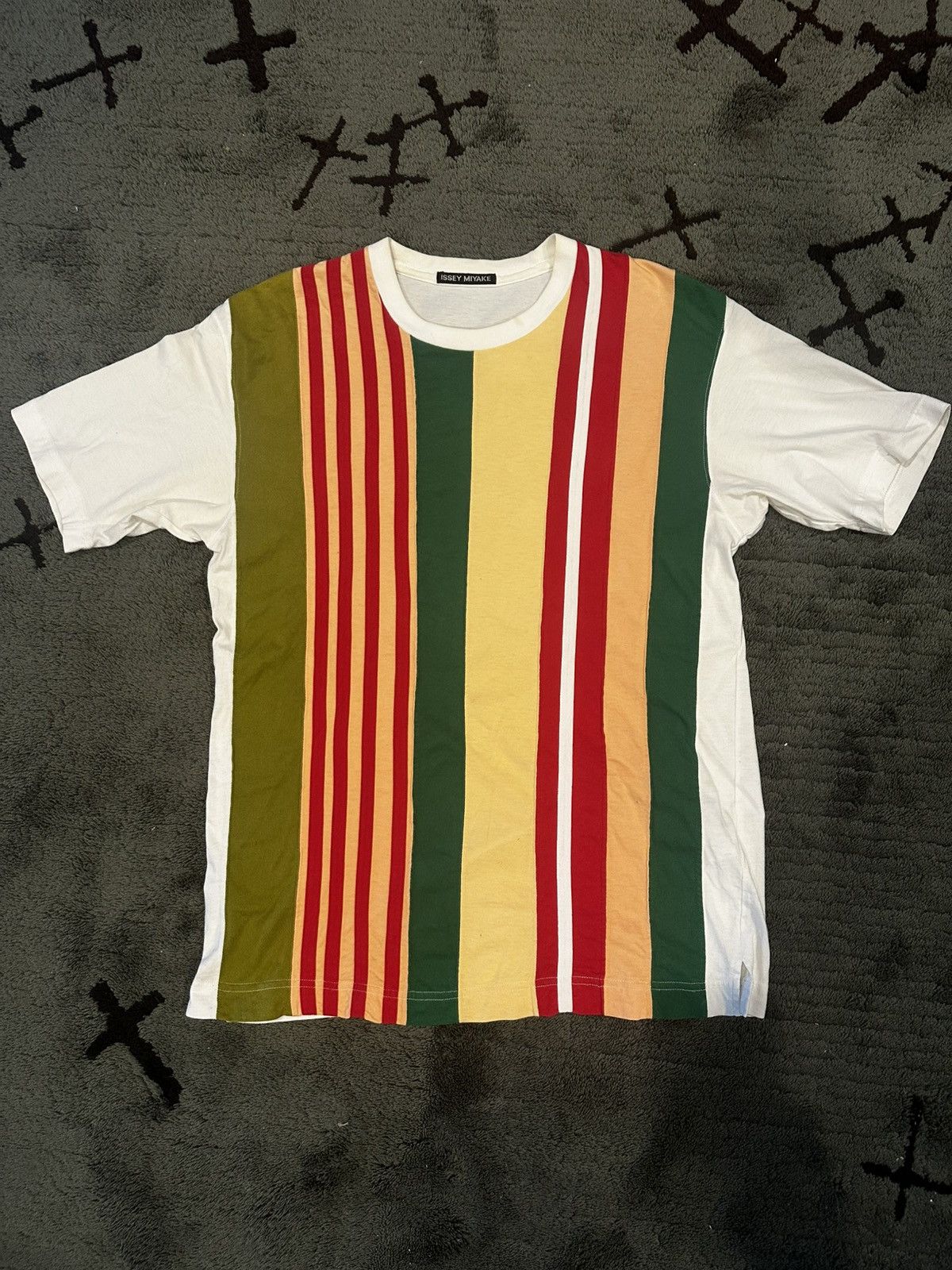 Issey Miyake Rare 90s Issey Miyake Cut and Sew Patchwork Stripe Tee Shirt Size US M / EU 48-50 / 2 - 1 Thumbnail