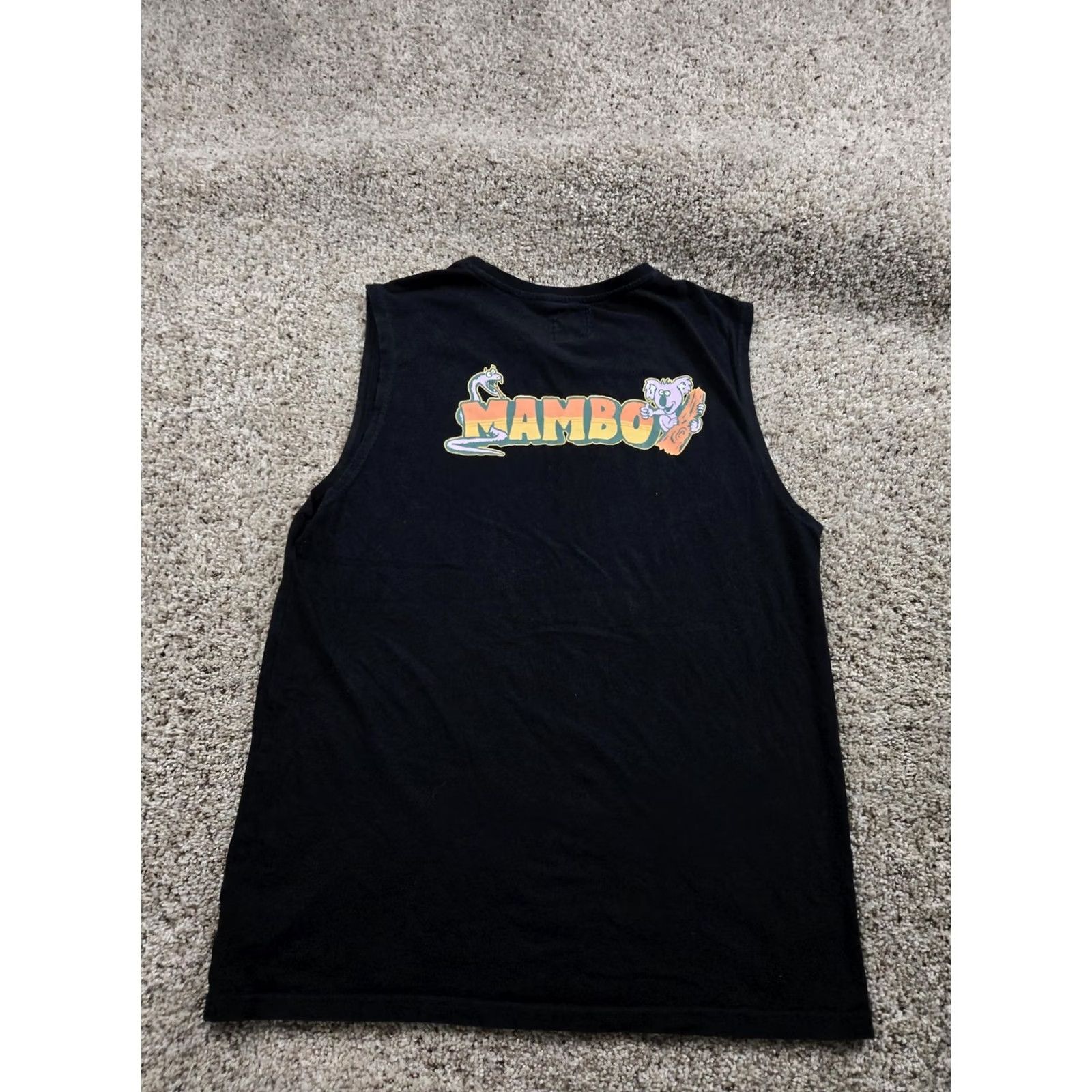 Mambo Mambo T-Shirt Mens Large Black Sleeveless Tank Top Cartoon Animals Logo Graphic Print Size US L / EU 52-54 / 3 - 7 Thumbnail
