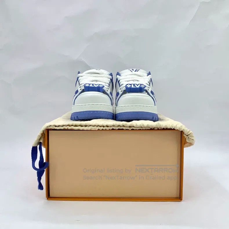 Louis Vuitton Louis Vuitton Trainer Maxi Blue and White Color-Block Logo Size US 5 / EU 37 - 9 Thumbnail