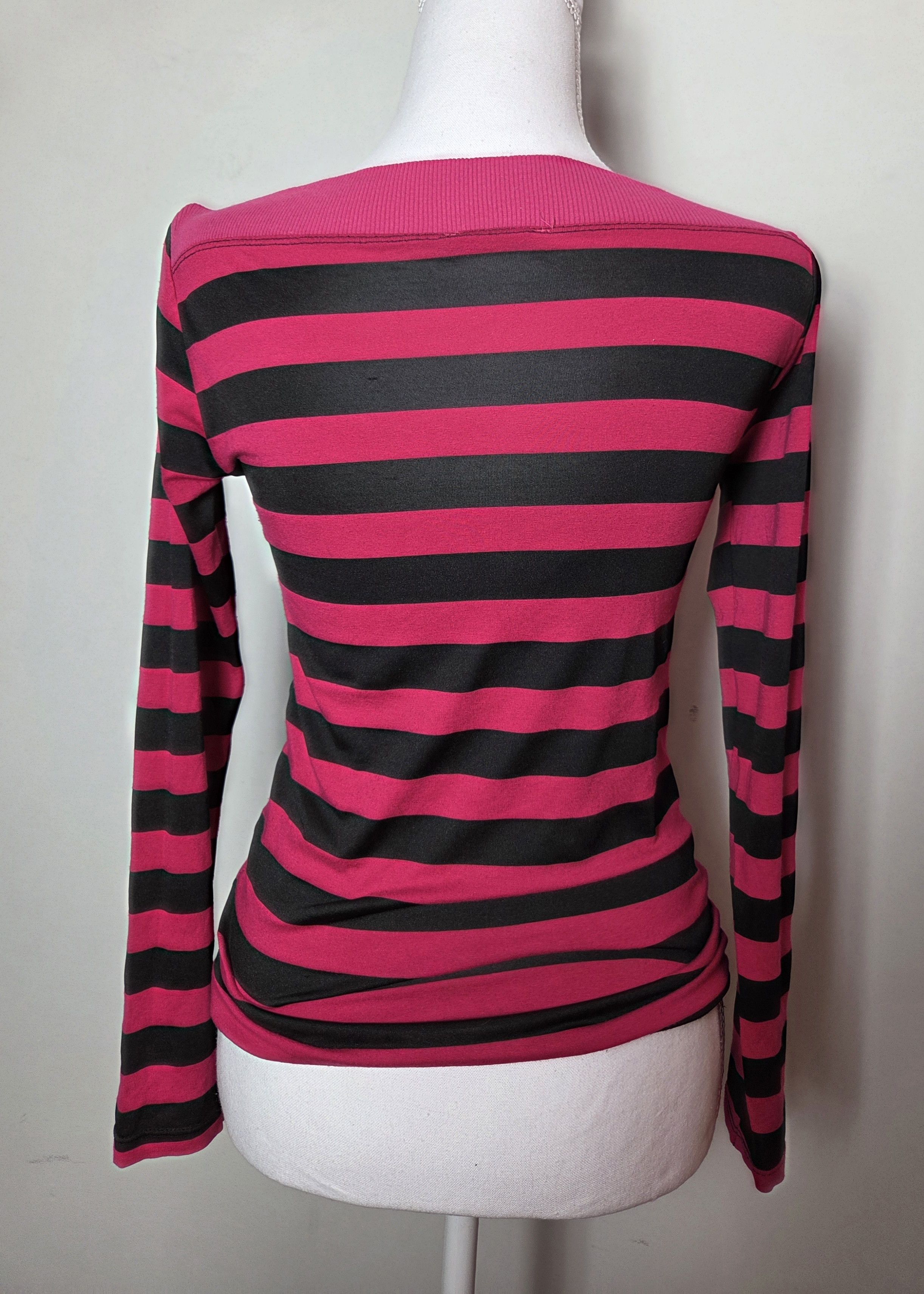 Japanese Brand Vintage stripped top y2k goth japan emo punk Size S / US 4 / IT 40 - 6 Thumbnail