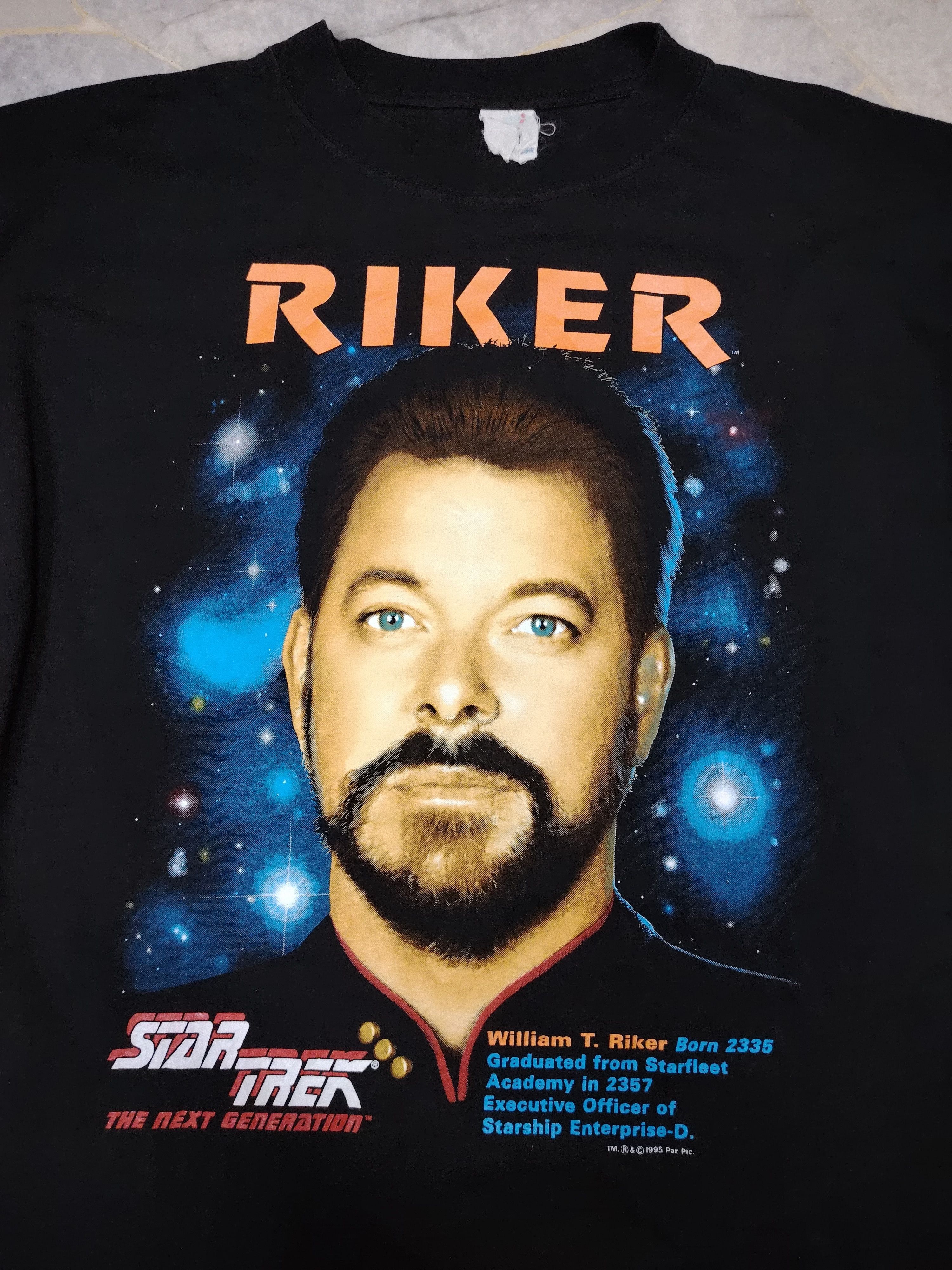 Vintage Vintage 90S Star Trek Riker1995 Tee T-Shirt Movie Size US XL / EU 56 / 4 - 2 Thumbnail
