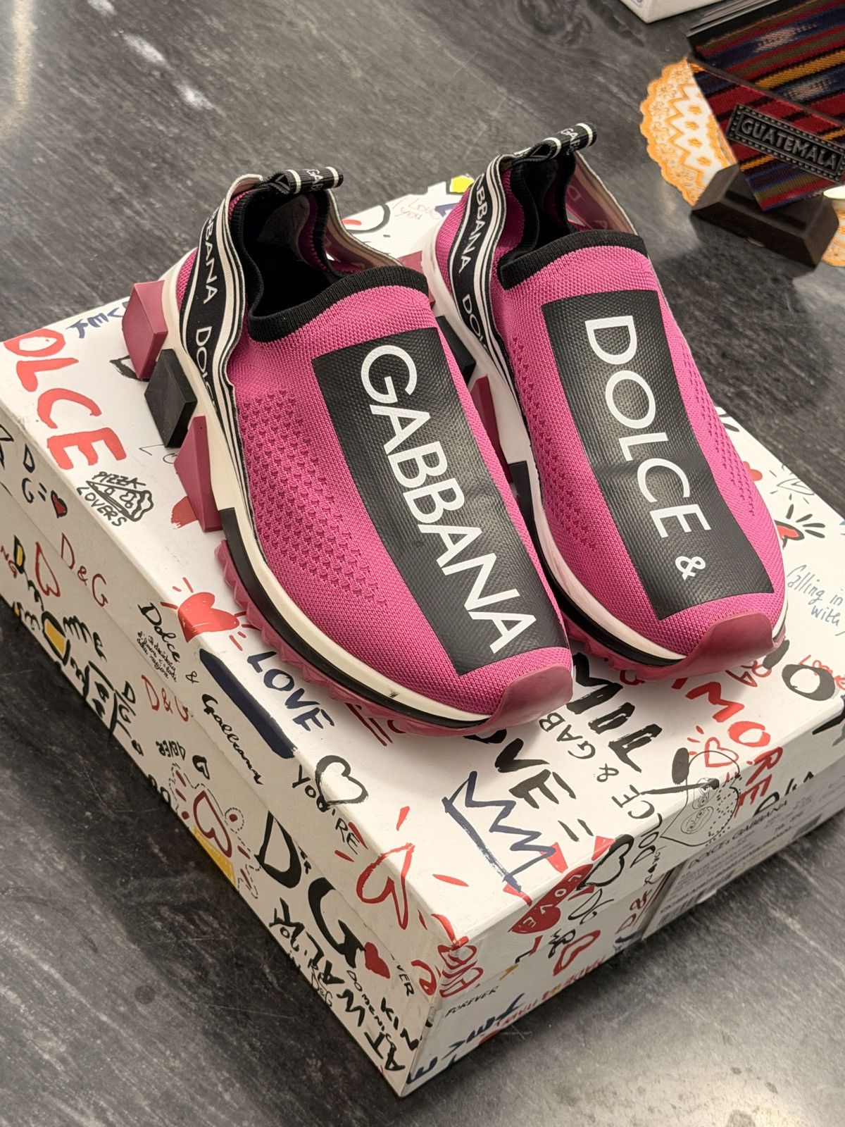 Dolce & Gabbana DOLCE & GABBANA Shoes Sorrento Sneakers Fuchsia size 37 Size US 7 / IT 37 - 6 Thumbnail