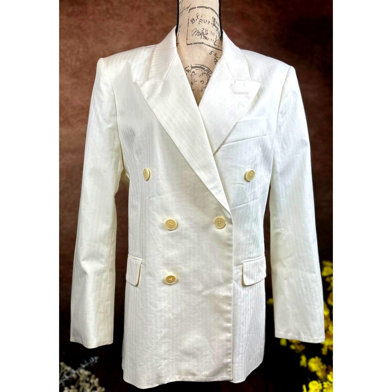 Zadig & Voltaire Zadig & Voltaire Vina Coton Blazer - Cream- size 40 (4) Size S / US 4 / IT 40 - 8 Thumbnail