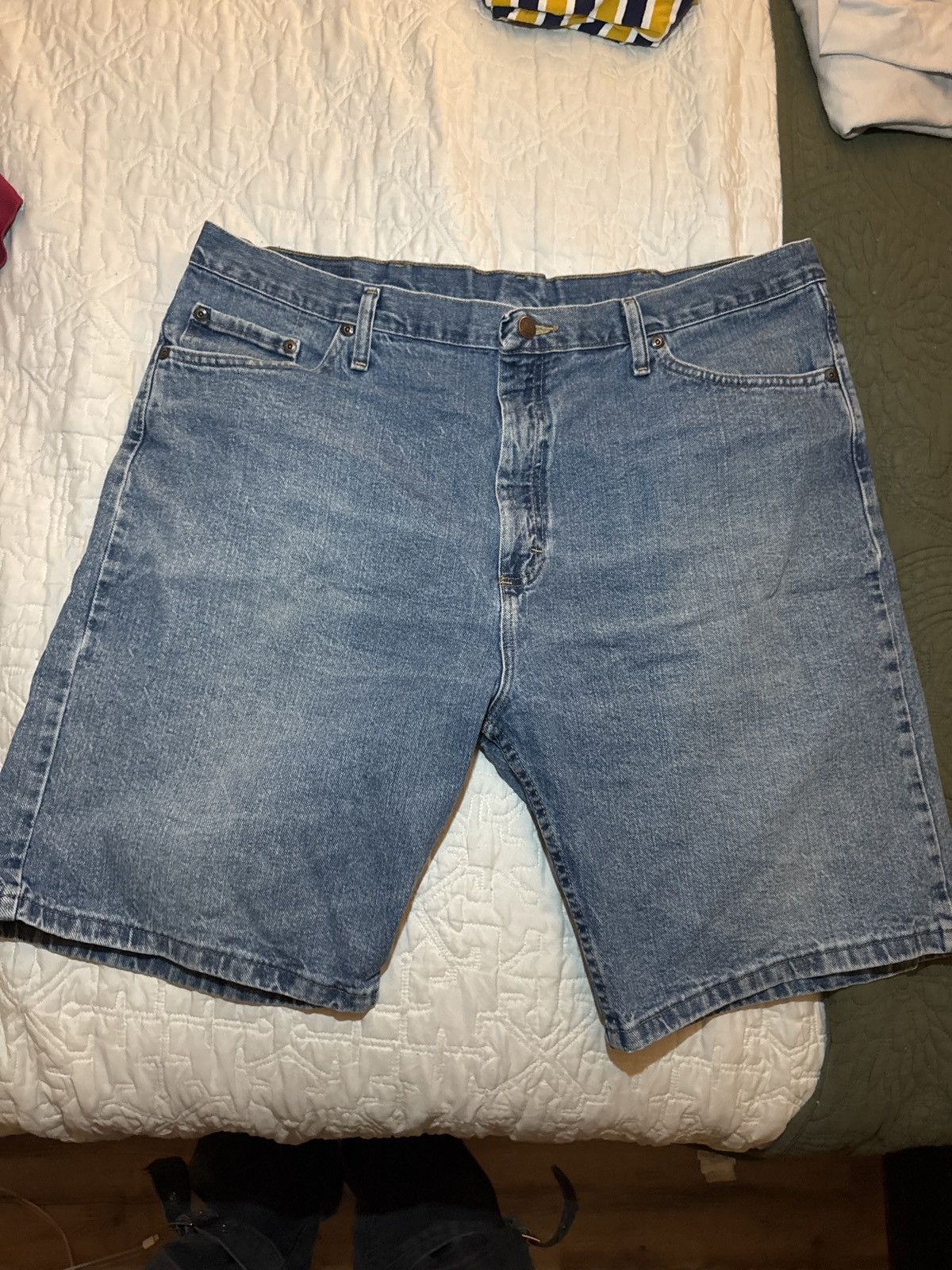 Vintage × Wrangler Baggy Wrangler Jean Shorts Size US 38 / EU 54 - 2 Thumbnail