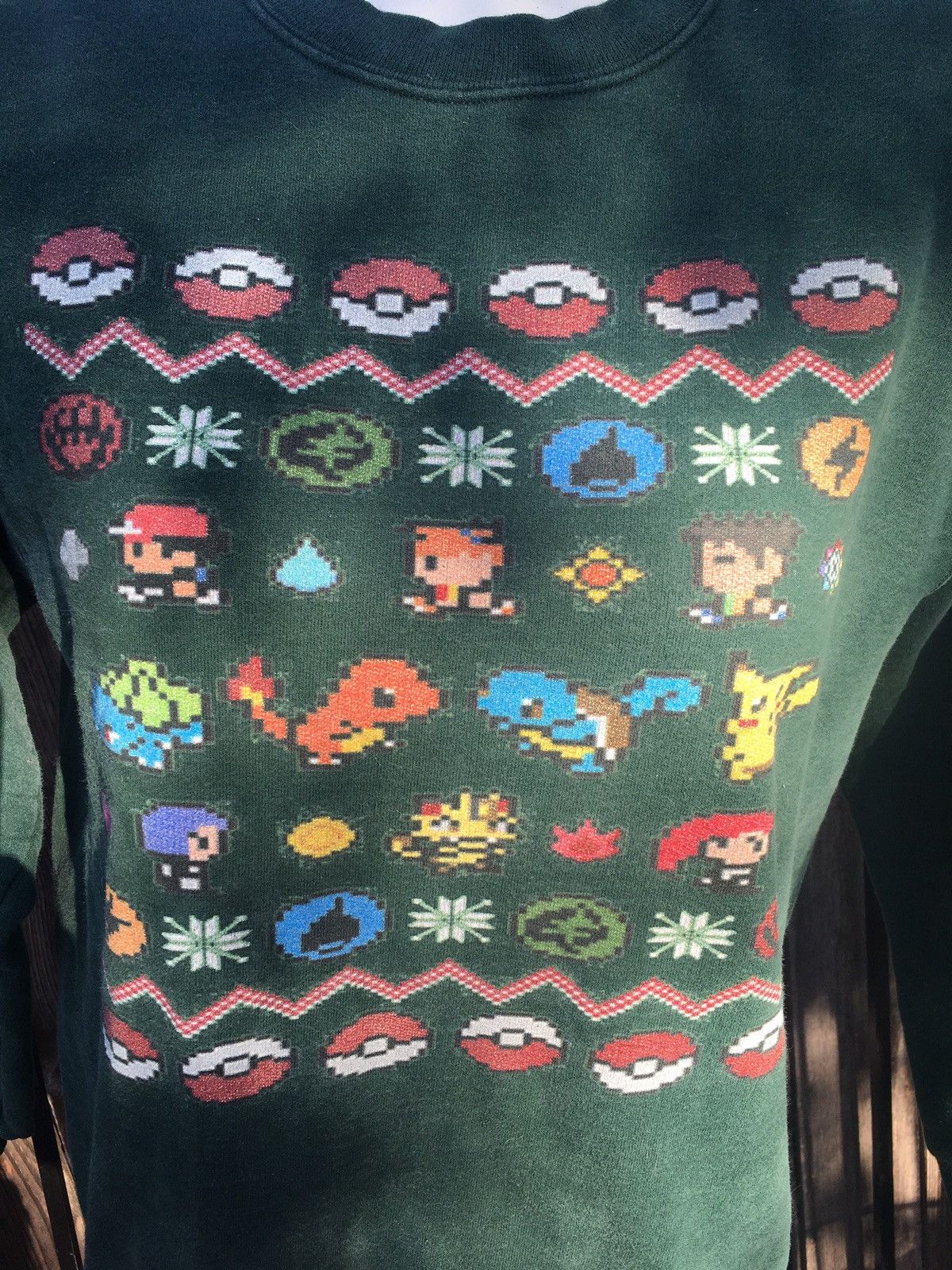 Other × Pokemon × Vintage Vintage Green Pokémon Ugly Christmas Sweater Small Size US S / EU 44-46 / 1 - 2 Thumbnail