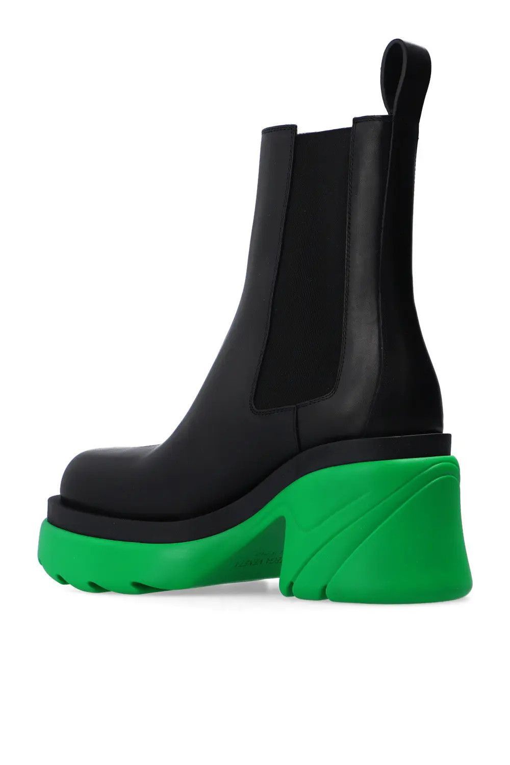 Bottega Veneta o1n1vont1024 Flash Ankle Boots Military Calfskin Black/Grass Size US 9.5 / IT 39.5 - 2 Thumbnail