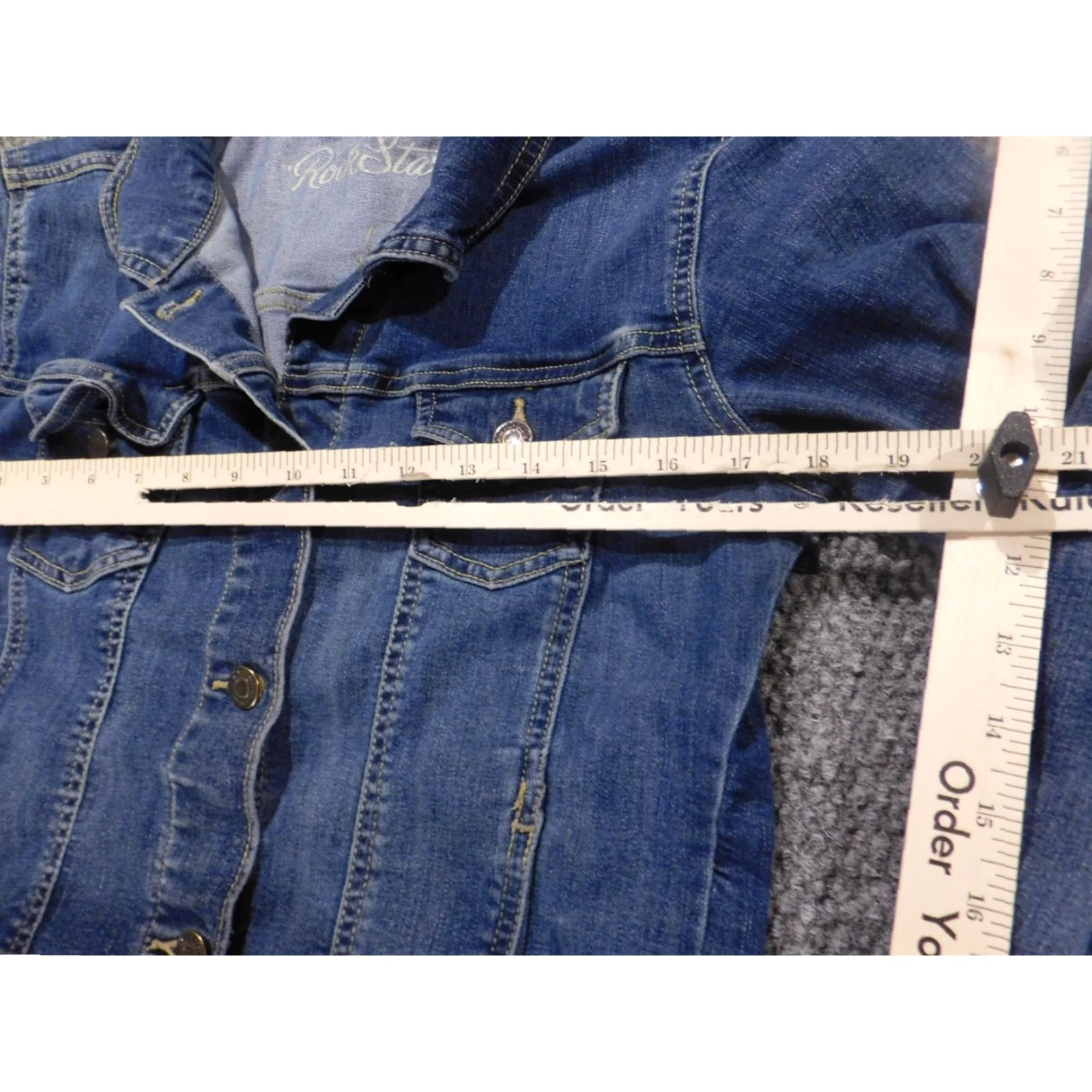 Old Navy Old Navy Womens Jacket Small Blue denim rockstar button jean biker Shirt Womens Small Blue Denim Jacket Rockstar Button Casual Winter Men/Women? Size 28" / US 6 / IT 42 - 5 Thumbnail