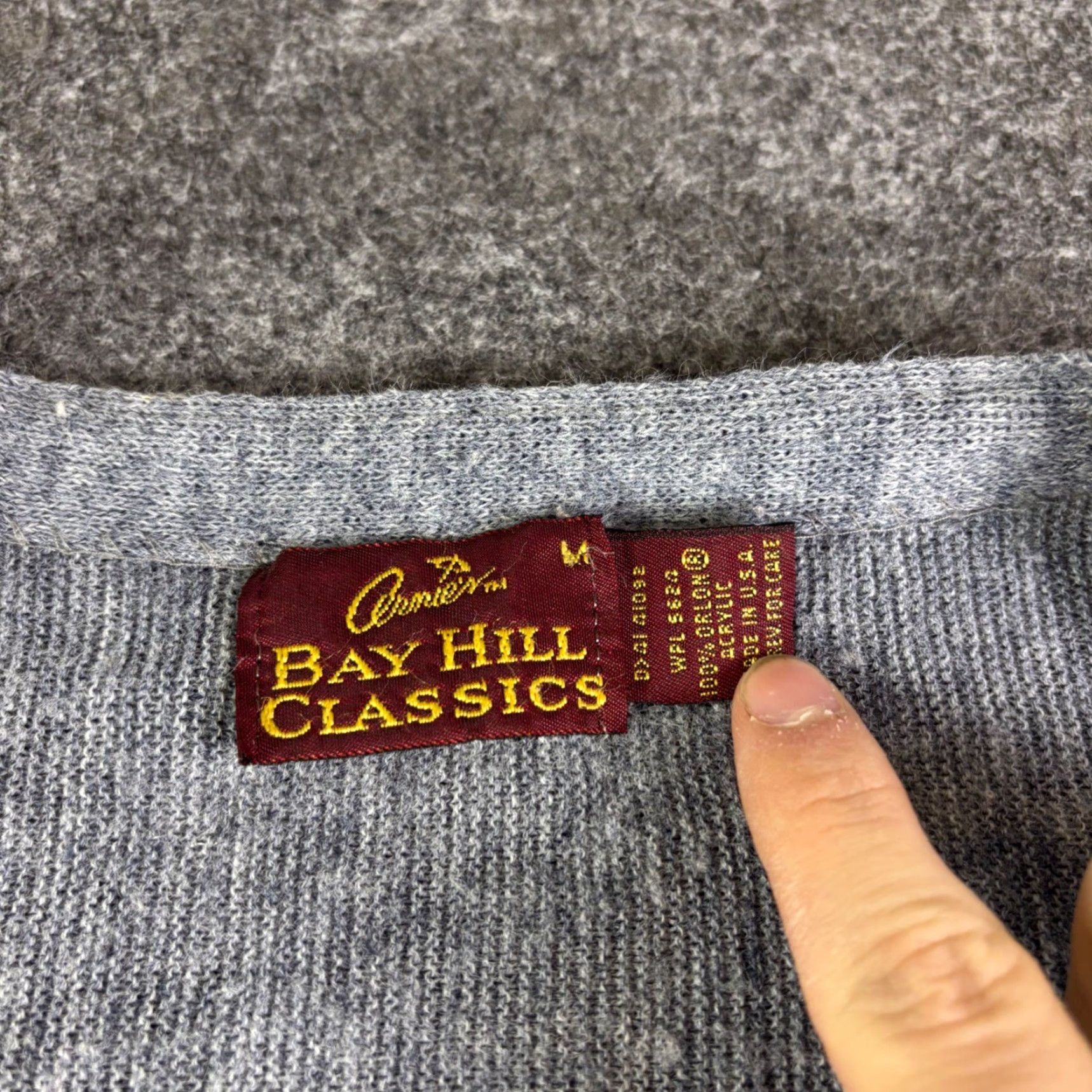 Vintage VINTAGE Arnold Palmer Bay Hill Classics Grey Cardigan Sweater Mens M Gray 1970s Orlon Ladies Men? Size US M / EU 48-50 / 2 - 6 Thumbnail