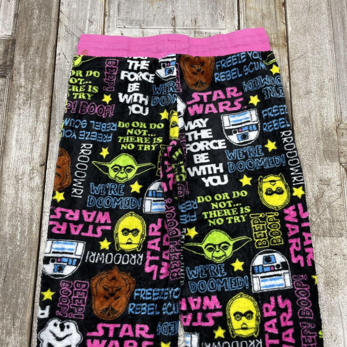 Star Wars × Vintage Vintage Fleece Star Wars Overprint Sweatpants Size 31" - 4 Thumbnail