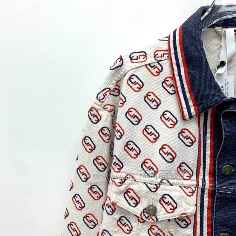 Gucci Gucci Colour-blocked striped logo printed full-print lapel Size US S / EU 44-46 / 1 - 3 Thumbnail