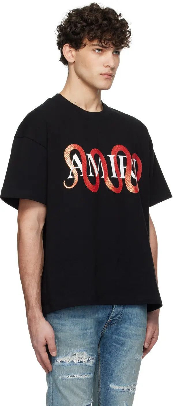 Amiri o1h1sh10525 Snake T-Shirt in Black Size US XXL / EU 58 / 5 - 3 Thumbnail