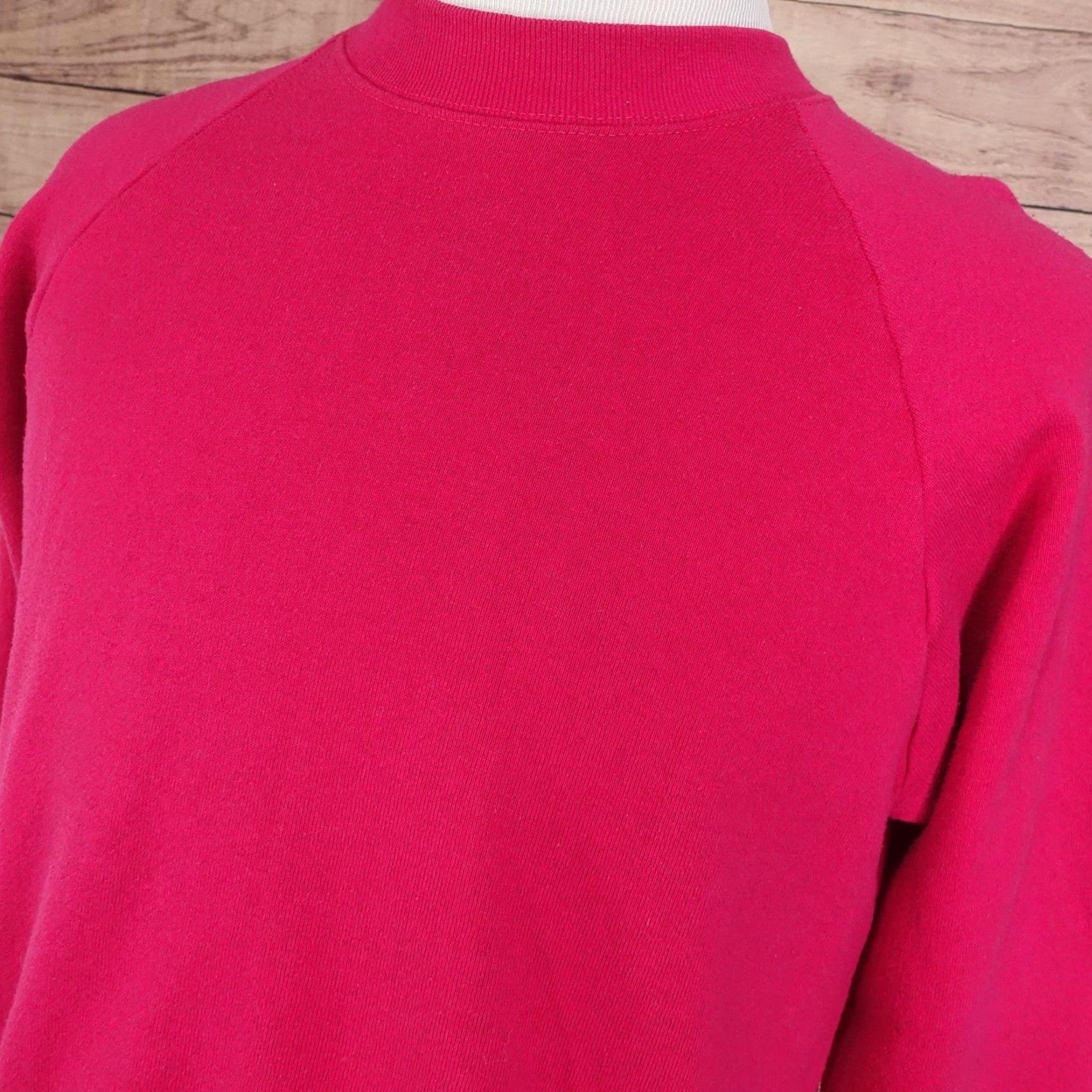 Fruit Of The Loom VINTAGE Fruit of the Loom Sweatshirt Unisex M Pink Crewneck Blank 80s Size US M / EU 48-50 / 2 - 2 Thumbnail