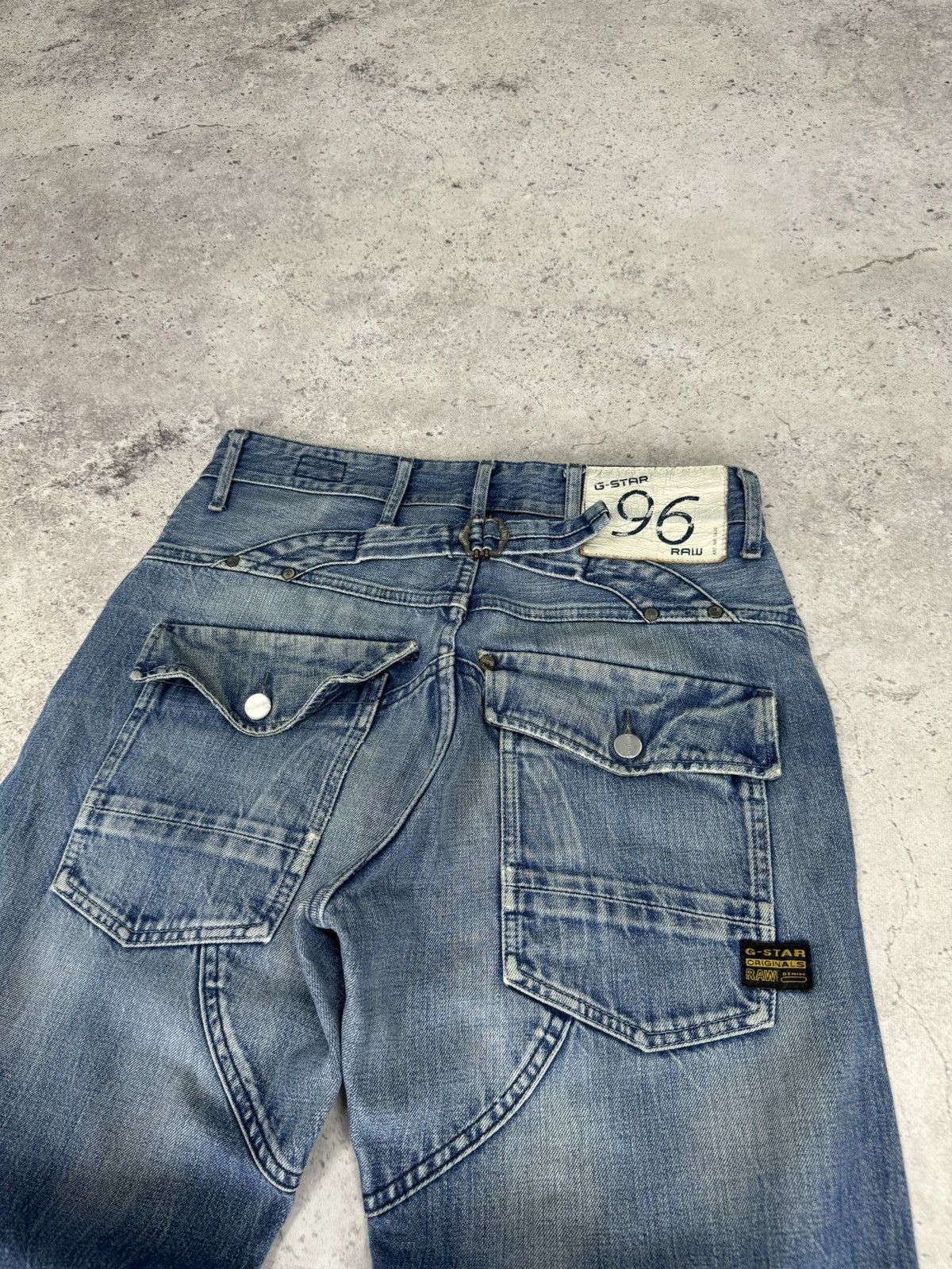 G-Star Vintage Stoned Cotton Washed Double Knee G-Star Jeans Size US 29 - 5 Thumbnail