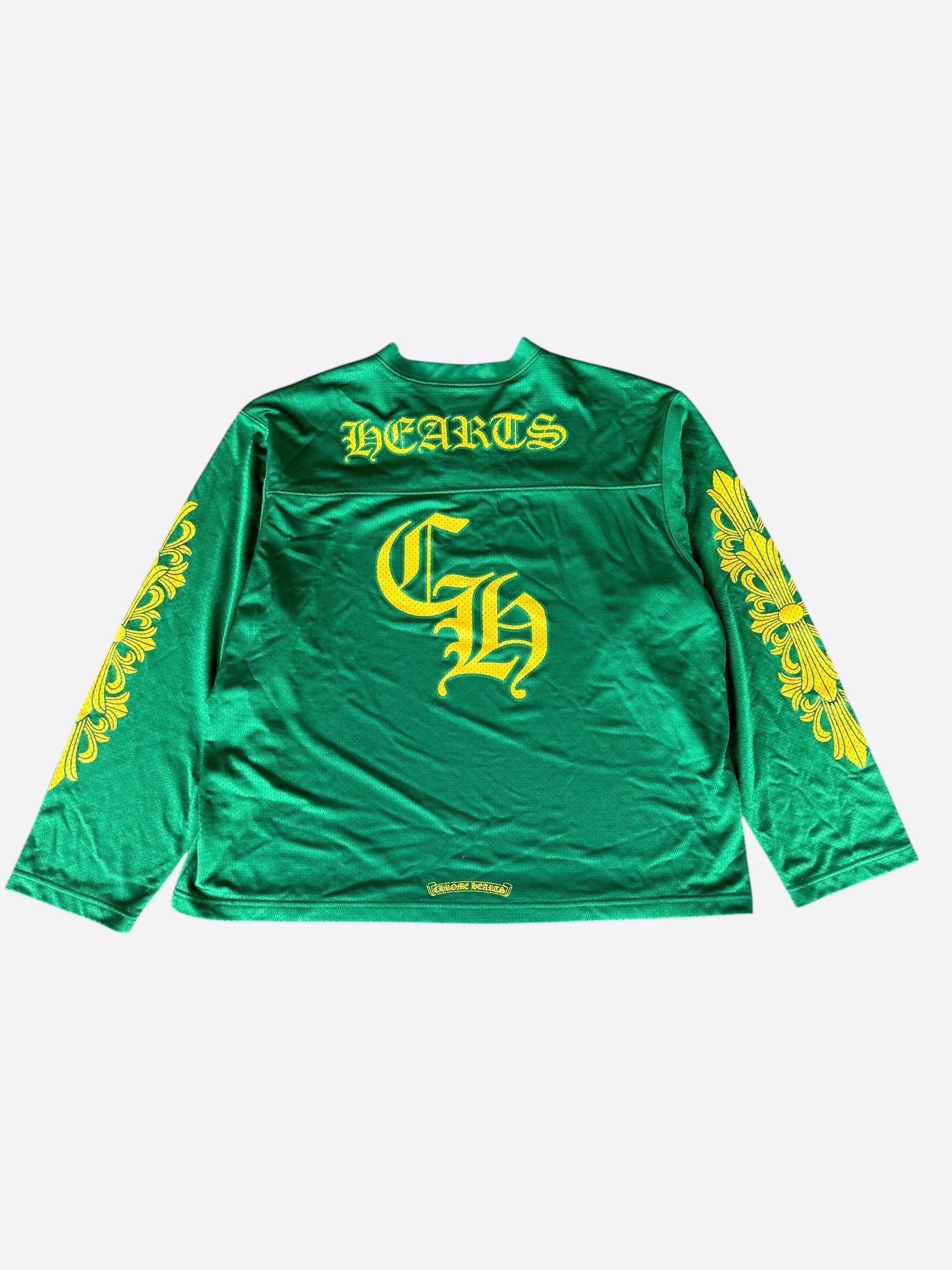 Chrome Hearts Green & Yellow Floral Nylon Mesh Longsleeve Jersey Size US XL / EU 56 / 4 - 2 Thumbnail