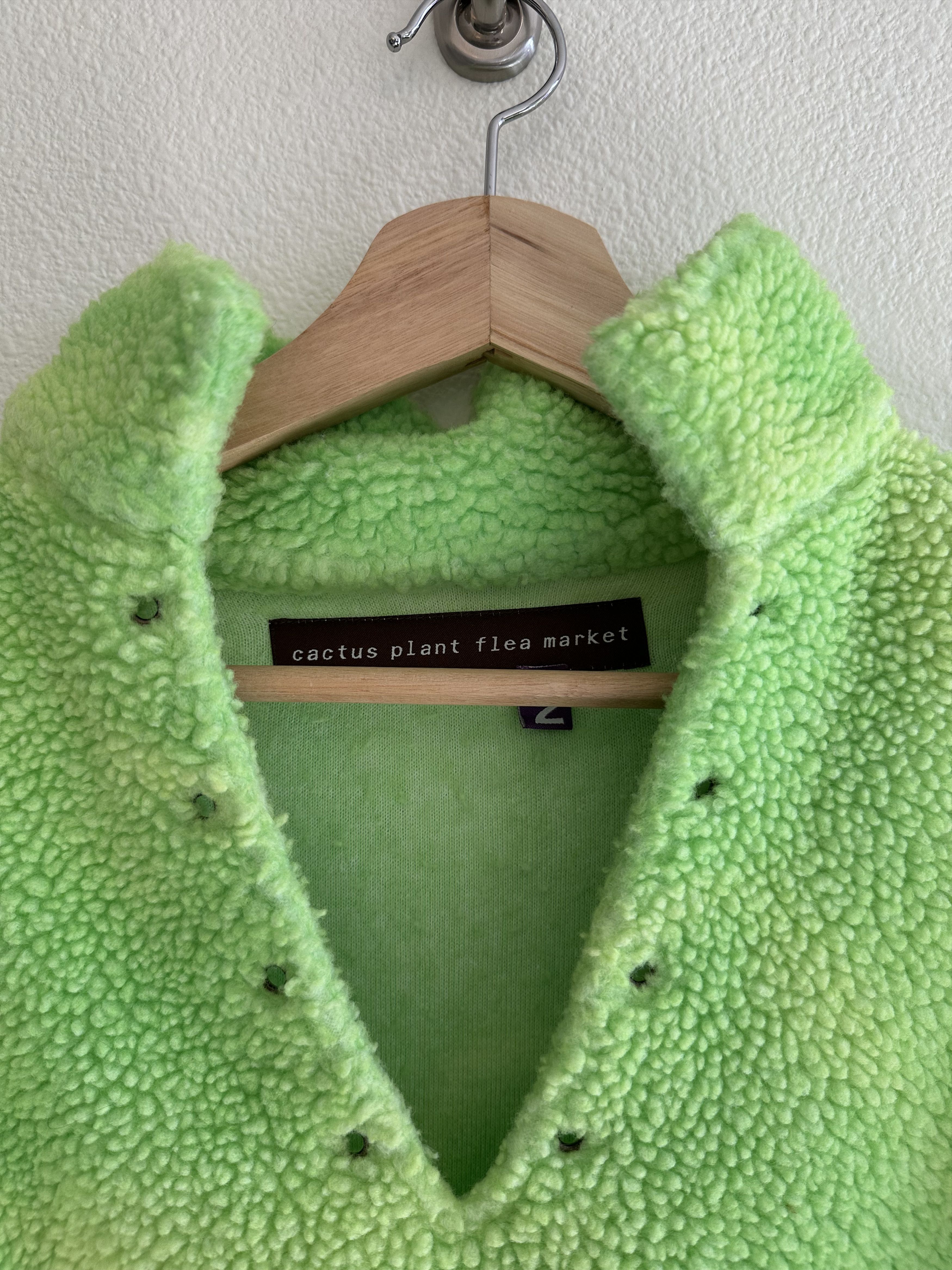 Cactus Plant Flea Market Cactus Plant Flea CPFM Cowboy Fleece Pullover Neon Green Size US M / EU 48-50 / 2 - 4 Thumbnail