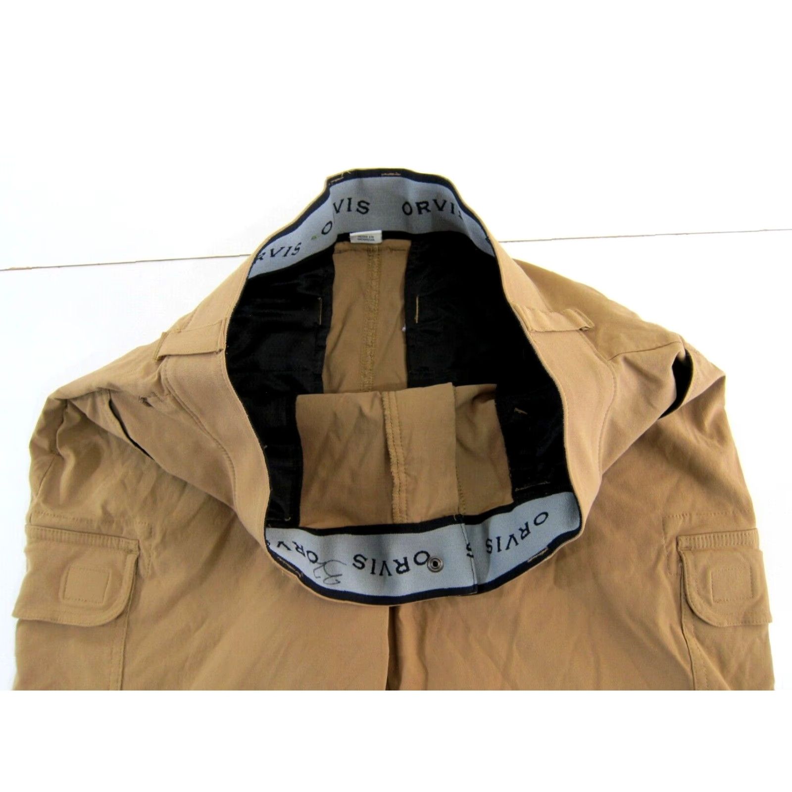 Orvis Orvis Cargo Short 32 Men's Beige Nylon Stretch Comfort Hike Fish Travel Camp Pocket Vintage 34" Waist 40" Hip 11.5" Rise 9.5" Inseam Size US 32 / EU 48 - 8 Thumbnail