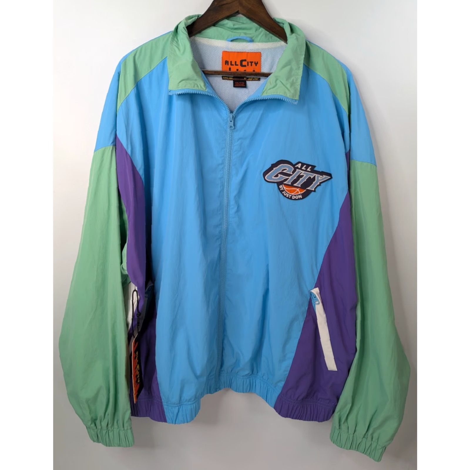 Just Don NWT Just Don LCKR Windbreaker Jacket Colorblock Multicolor 2XL Nylon Full Zip Lightweight Streetwear Mens Retro All City Windbreaker Size US XL / EU 56 / 4 - 2 Thumbnail