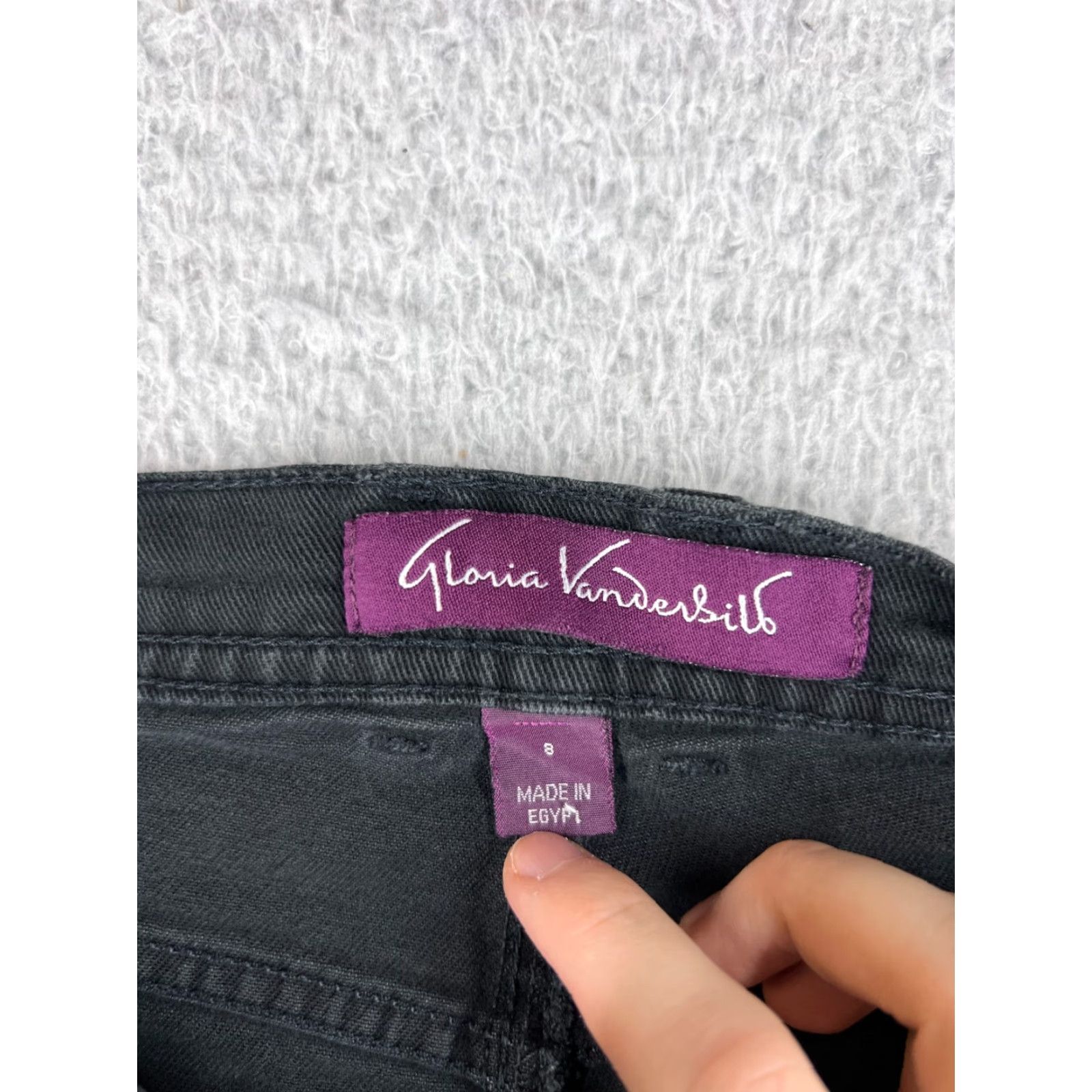 Gloria Vanderbilt Gloria Vanderbilt Jeans Womens 8 Black Denim Straight Regular Fit 5-Pocket Comfort Classic Size 30" / US 8 / IT 44 - 7 Thumbnail