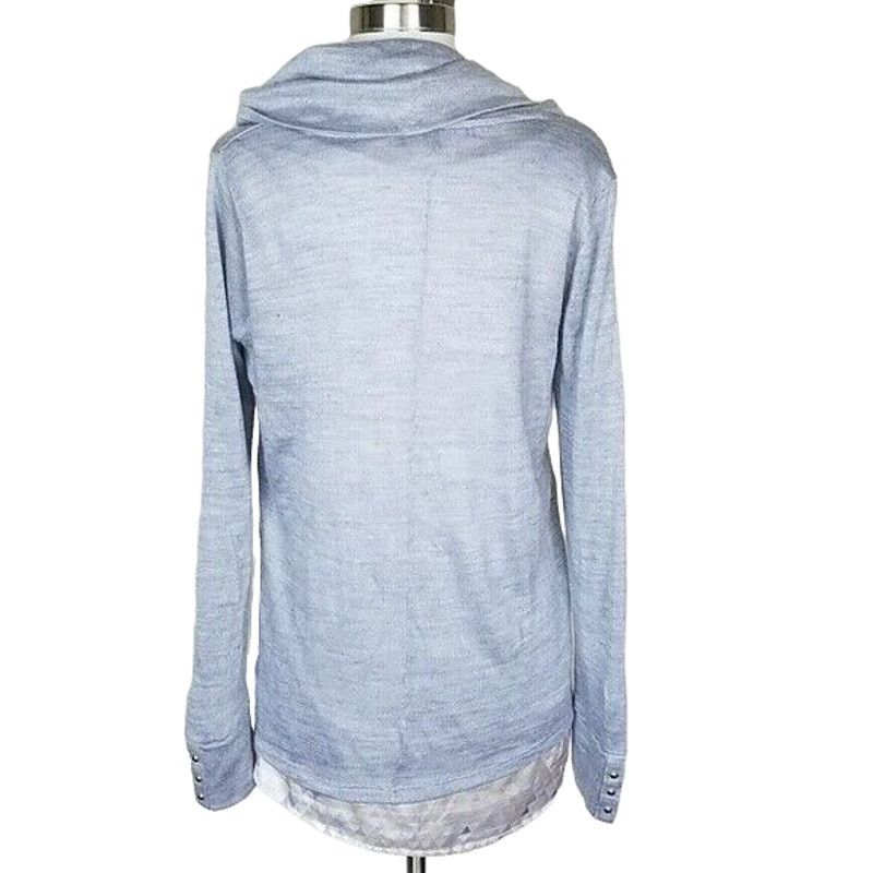 White House Black Market White House Black Market Sweater Women S Gray Cowl Wool Size S / US 4 / IT 40 - 3 Thumbnail